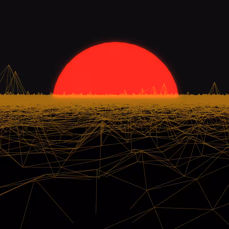 Generative Retrowave Field #101