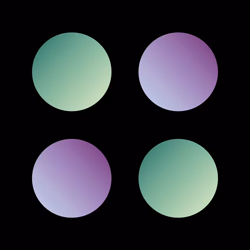 Four Green Purple Circle