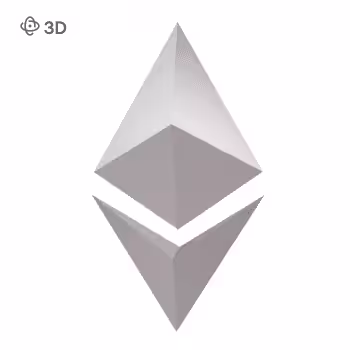 3D VR Interactive: Ethereum Logo 3D Metal