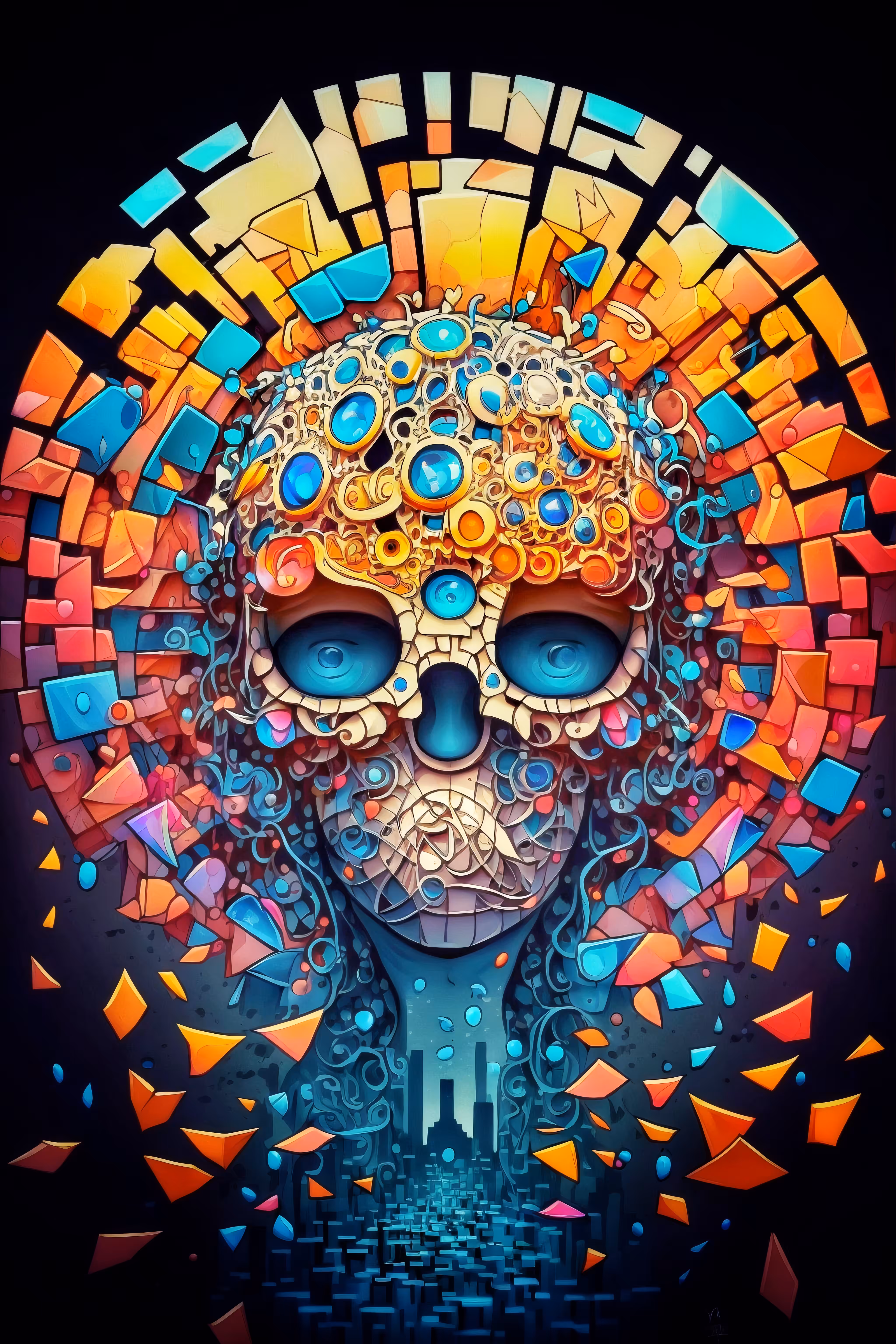 Mosaic Skull #3