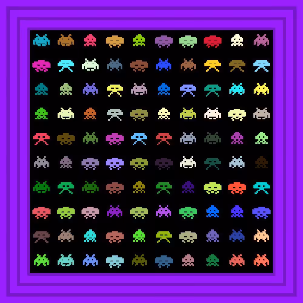 SpaceInvaders :: Procedural Symbols (👾) #397/1000