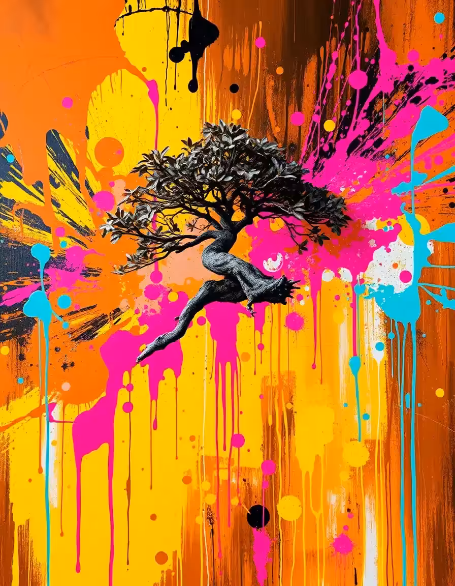 Bonsai tree canvas 