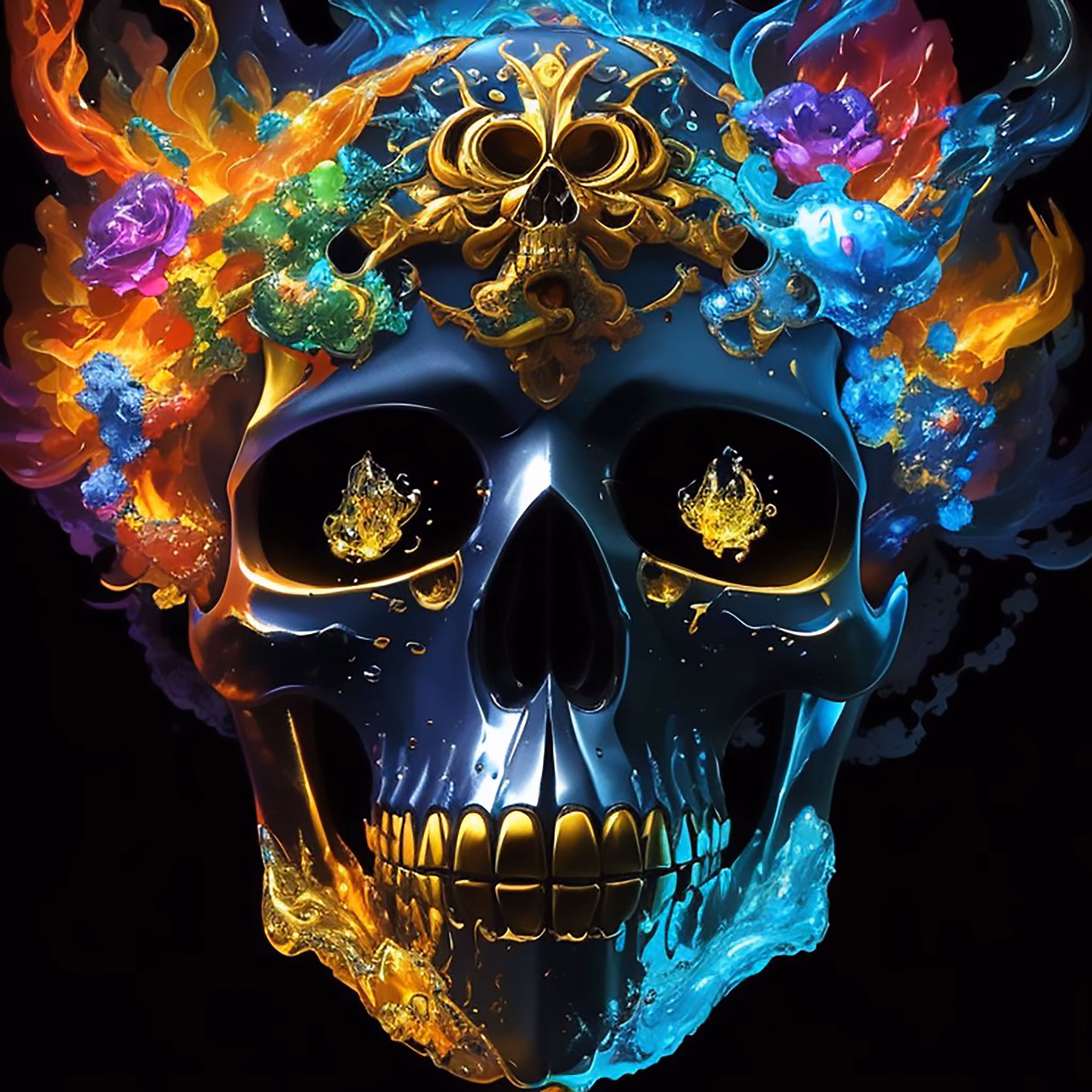 "Skull Symphony #41" 🕯️🌹💎