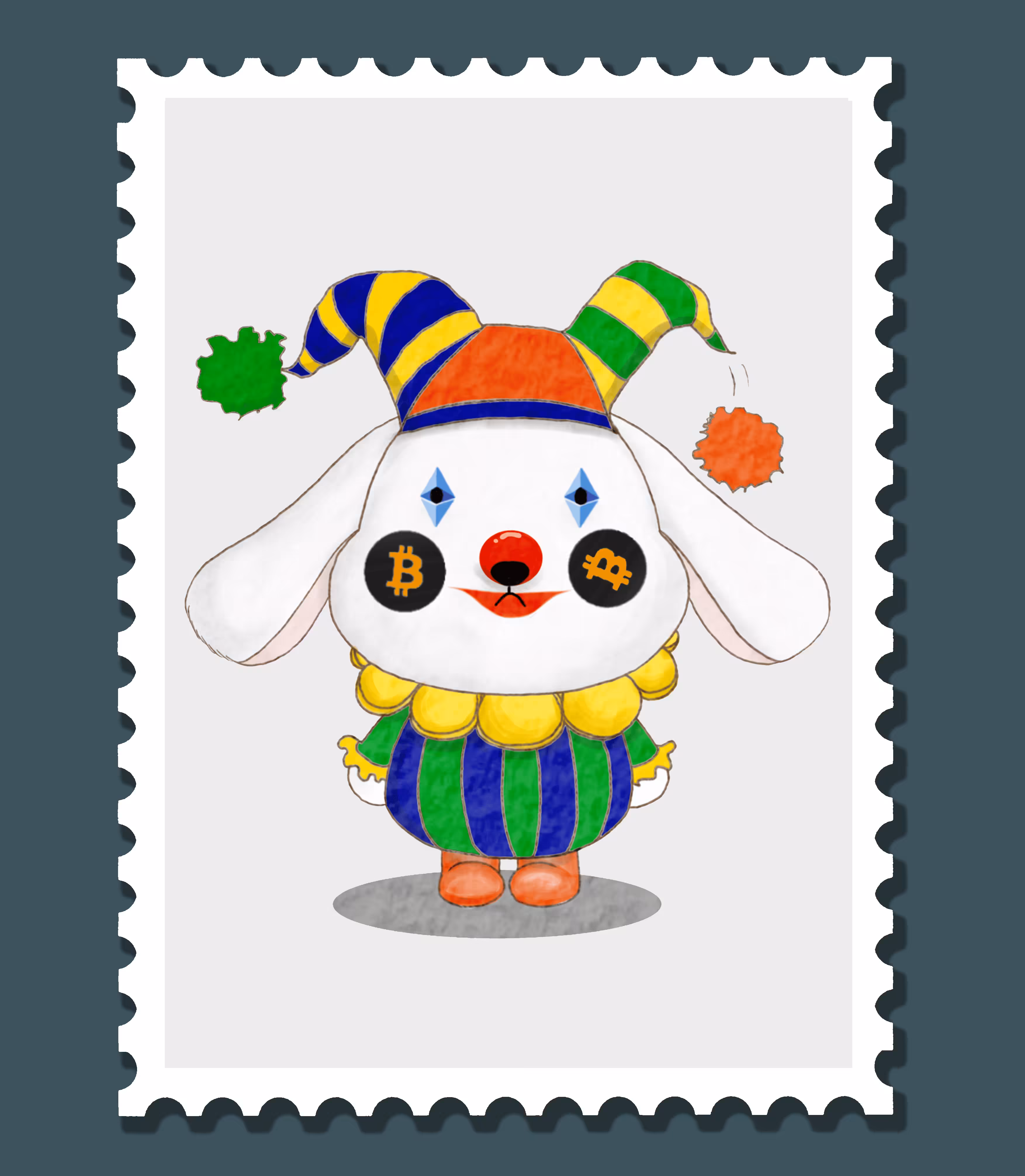 Stamp#014_little doggy joker