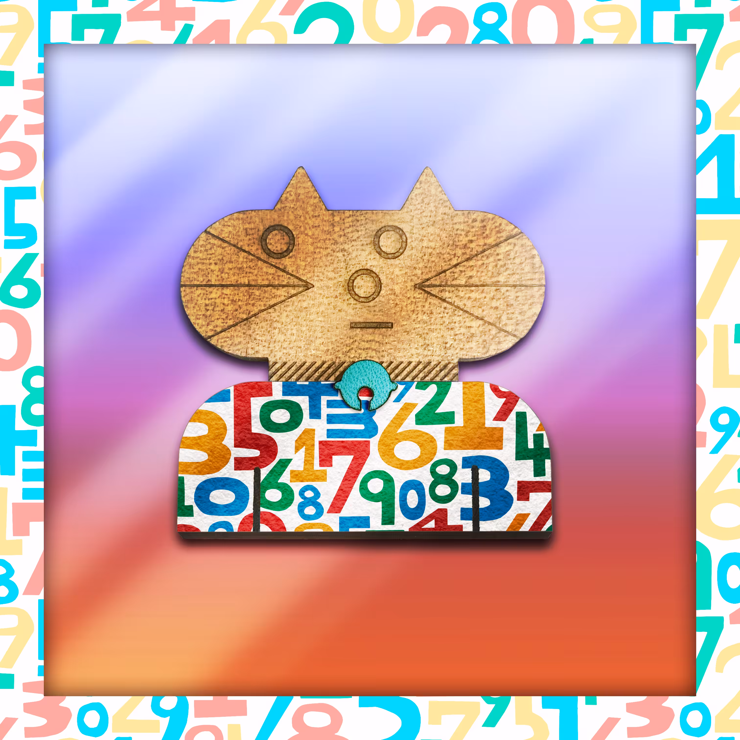 Pattern cat #004_numbers