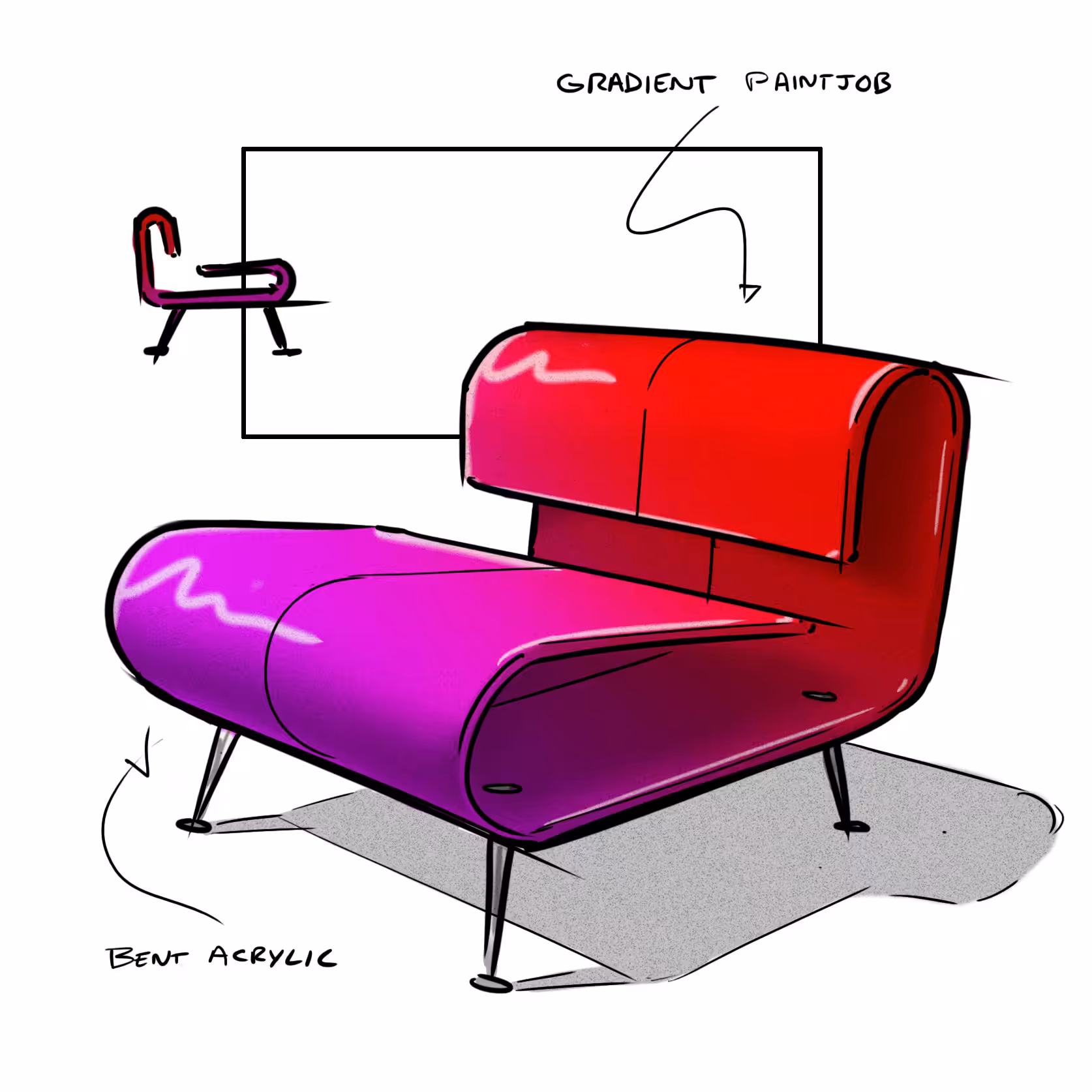 Gradient Chair #004