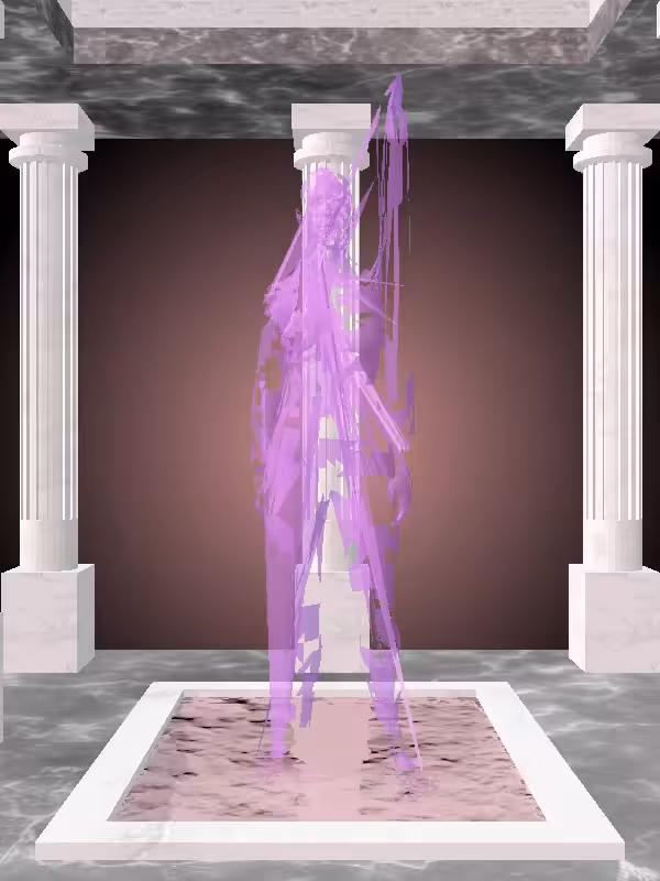 HeavenComputer: The Fading Phone Calling Glossy Violet Woman #2583