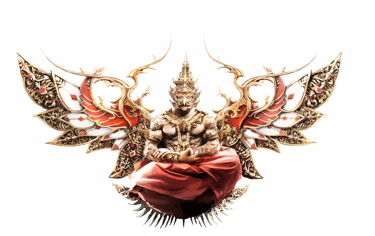 The Meditate of Garuda Painting version