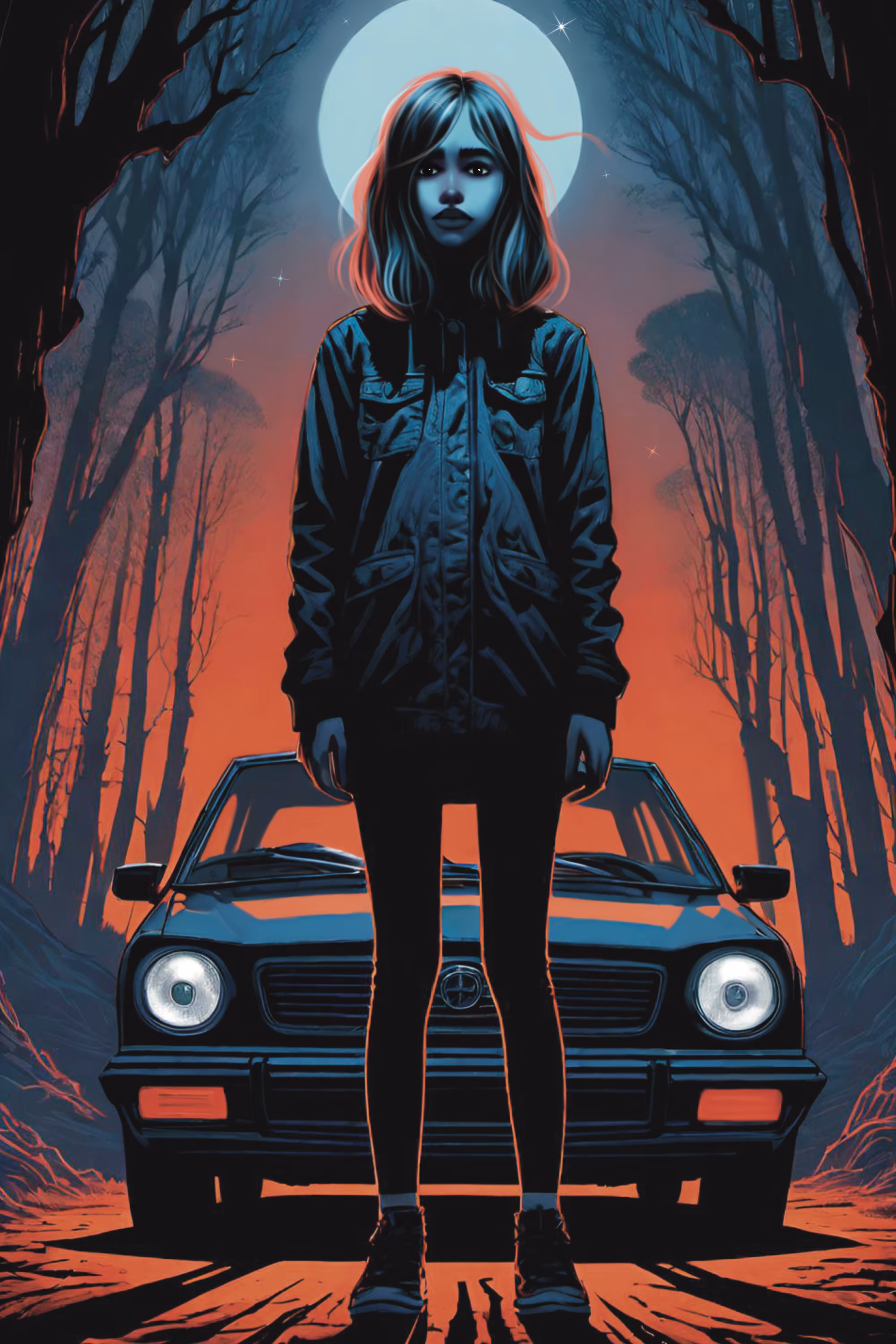 A girl's soul under the moonlight