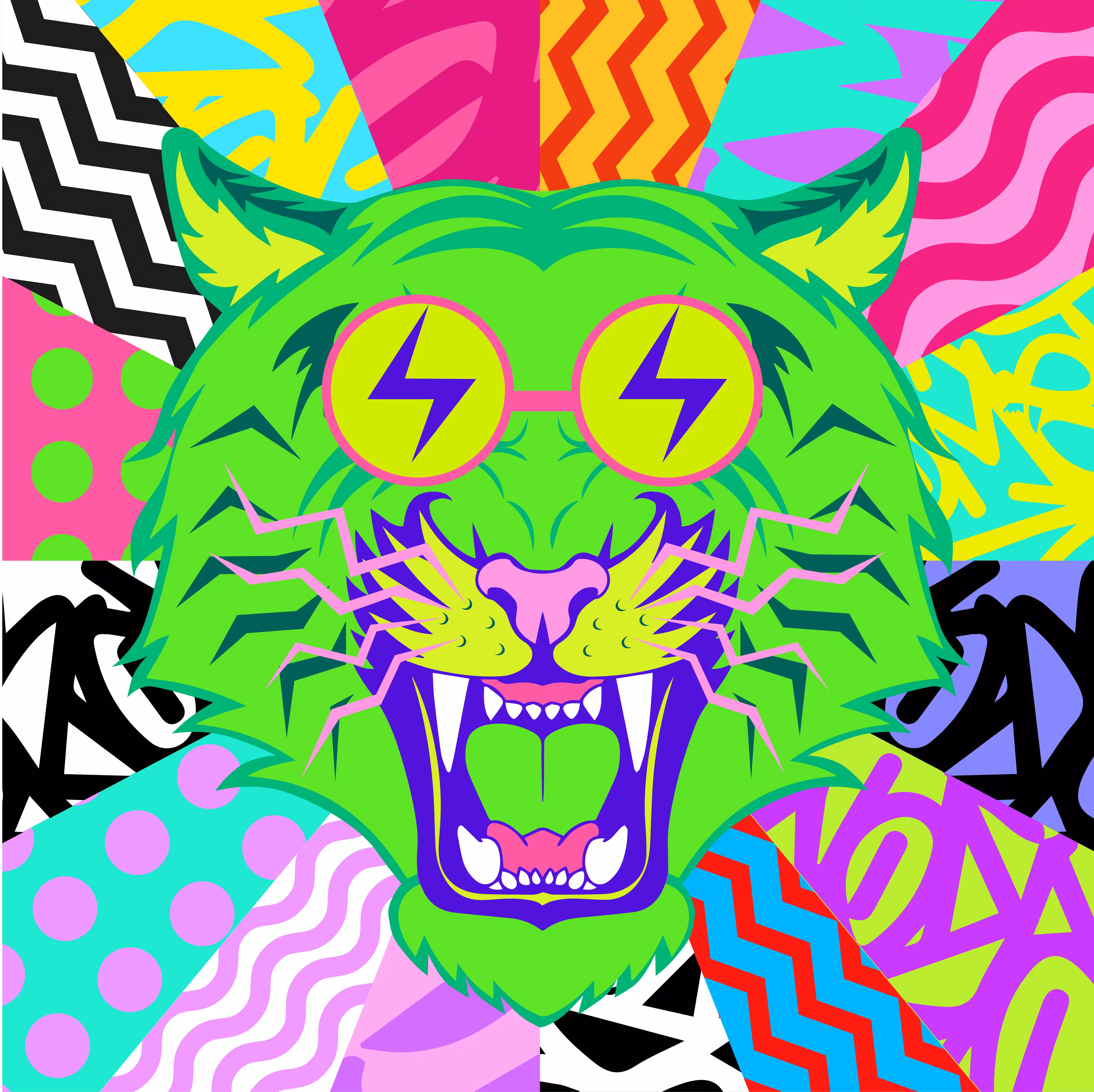 CryptoAnimals: CRYPTO TIGER FACE #28