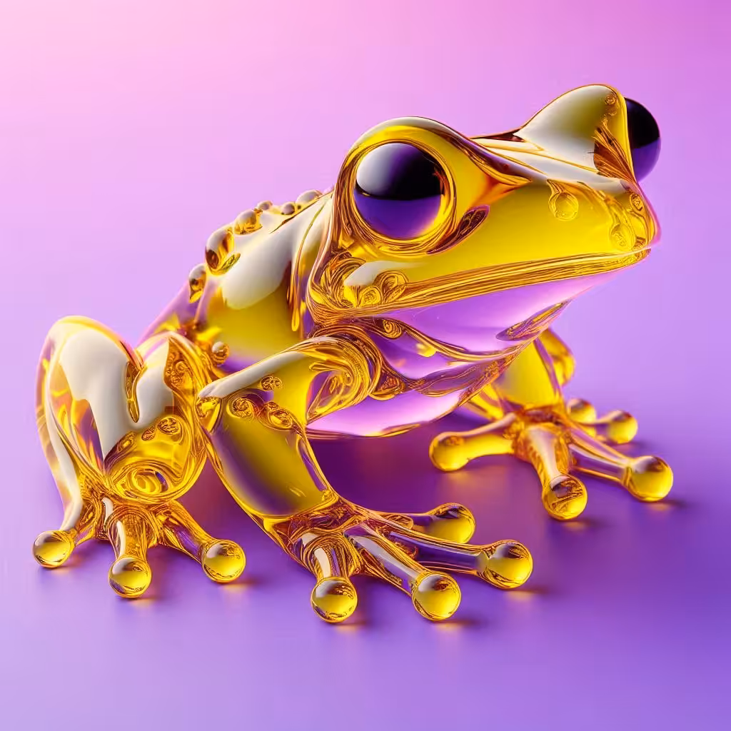 Yellow crystal frog