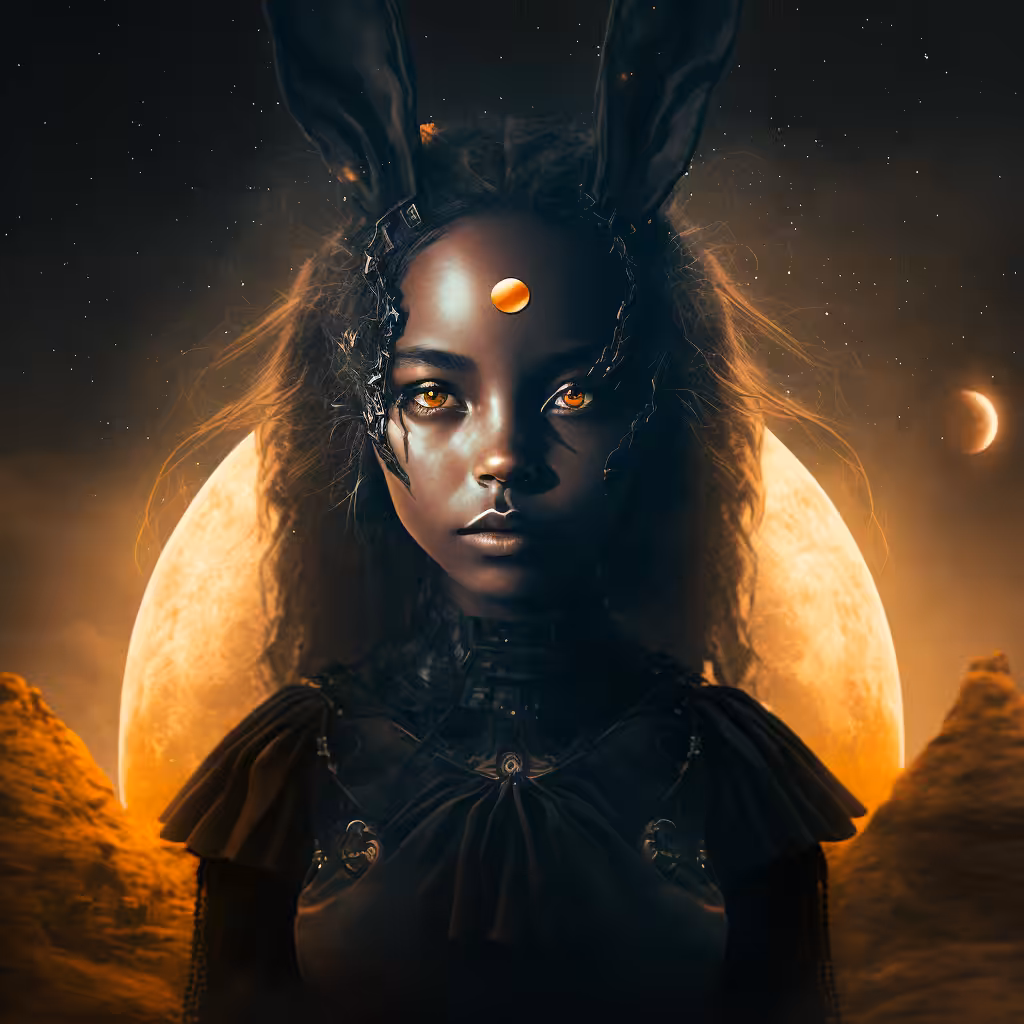 Moon rabbit woman