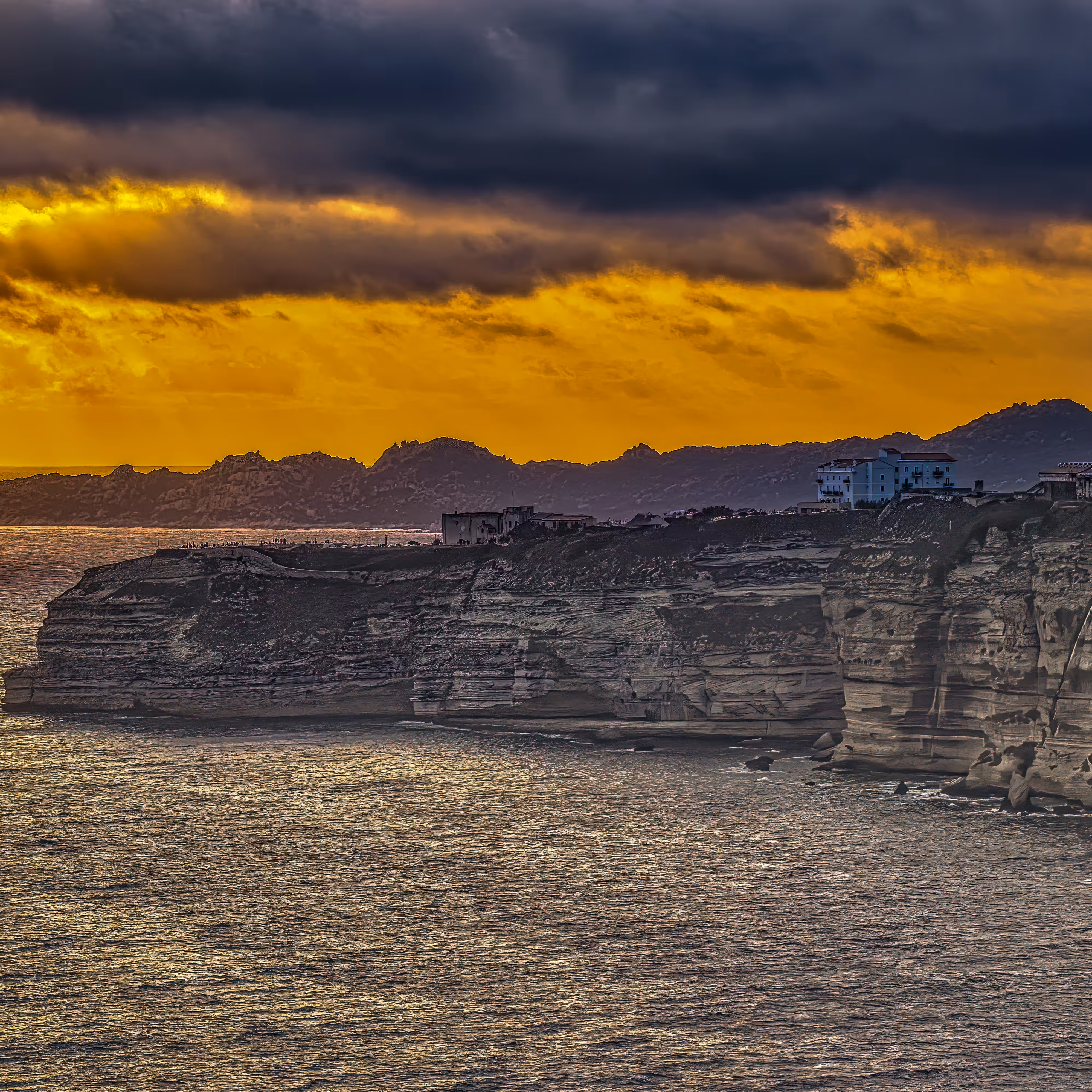 Sunsets and Sunrises: Bonifacio – Sunset over the Limestone Cliffs