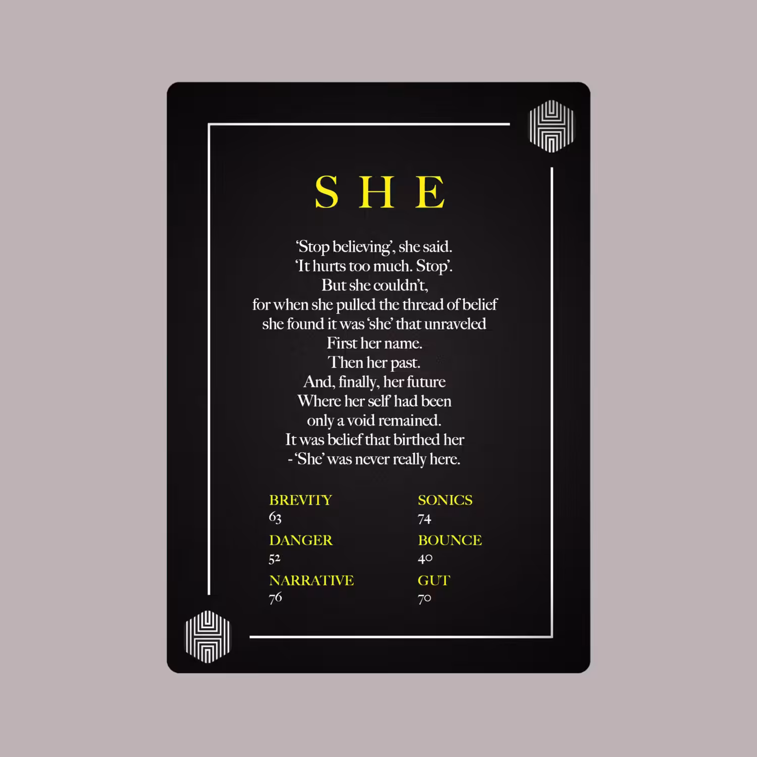 POETRY CARDS VOL 1 | META/VERSE: 019 - SHE