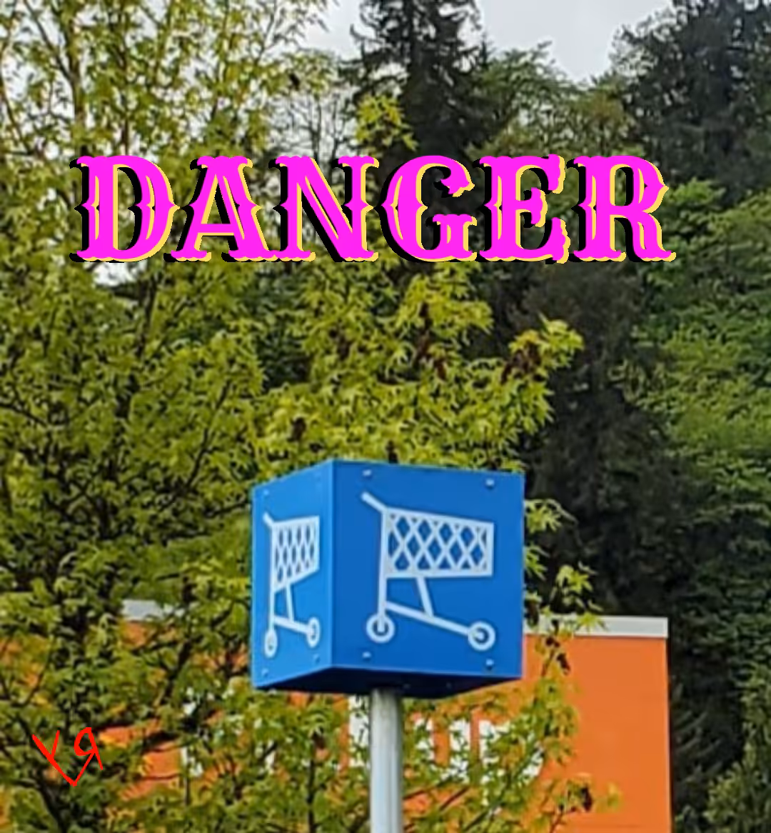 Post-Apocalypse ARTZ: "Danger (Shopping Karts)" by Richard F. Yates (Holy Fool)