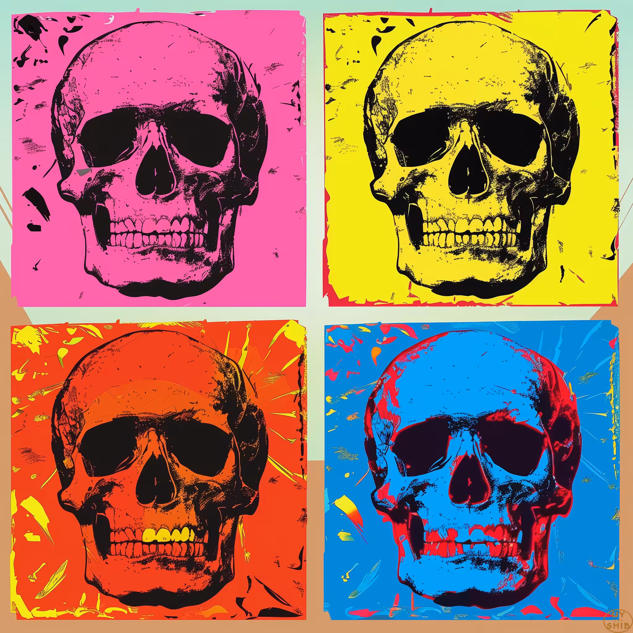 Popart Skulls #b1
