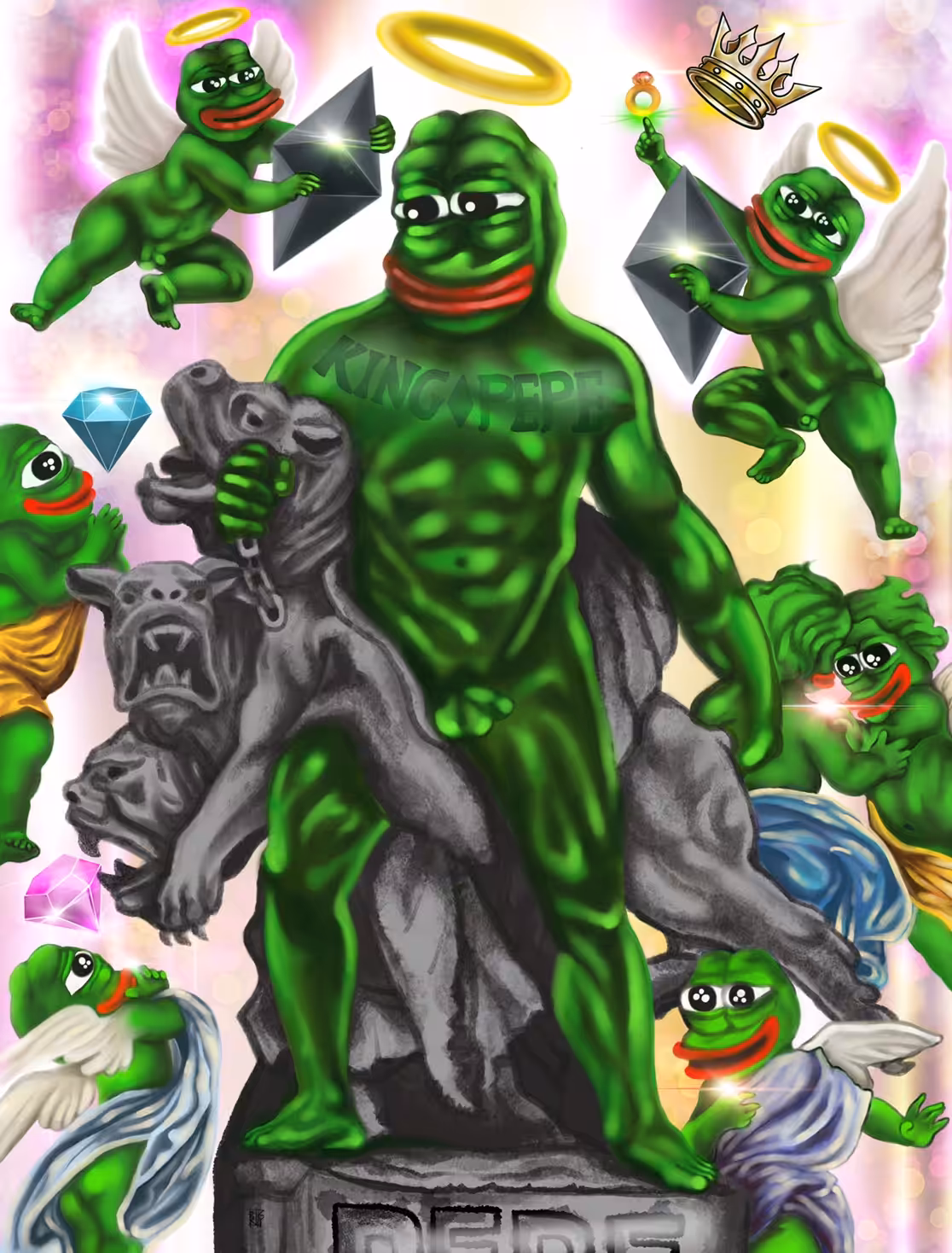 👑🐸💎KING PEPE OF HEAVEN🧚🏻‍♀👑💎