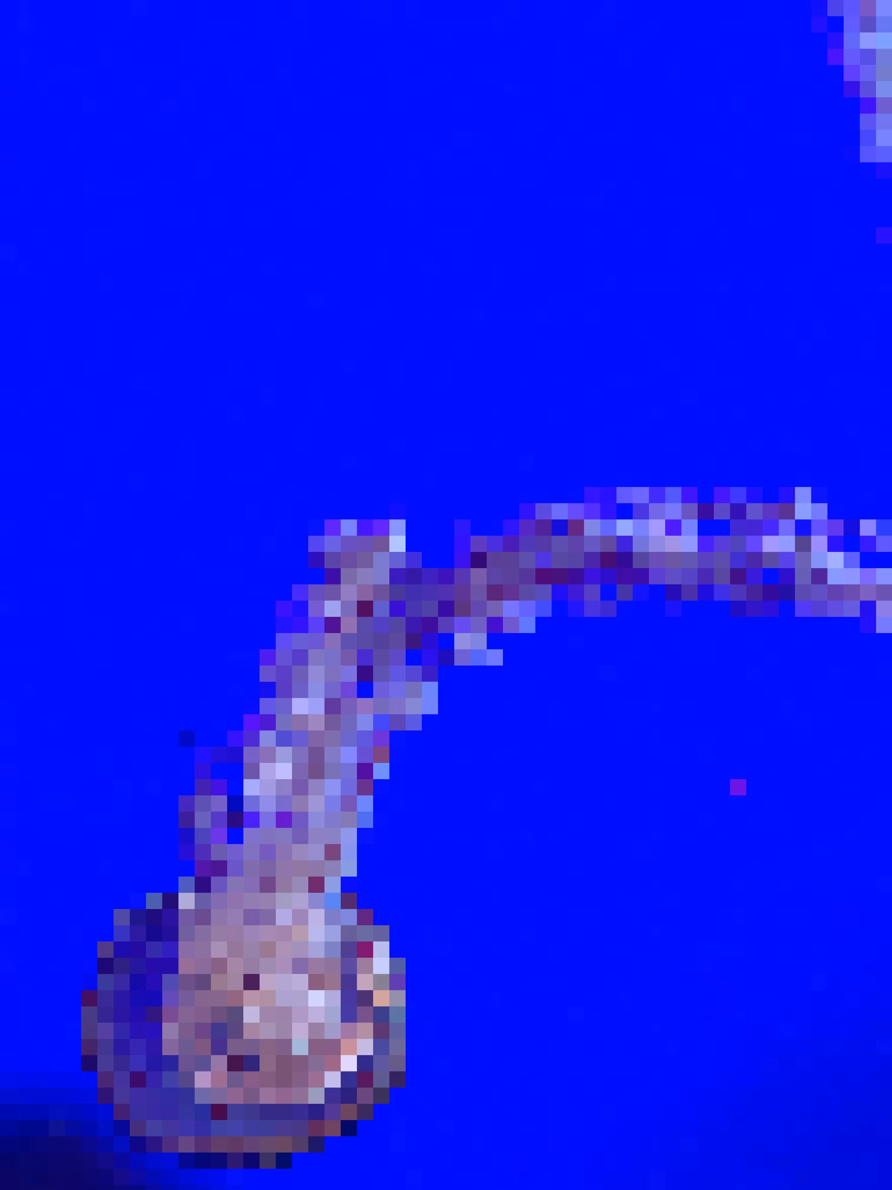 pixelated jellyfish running away