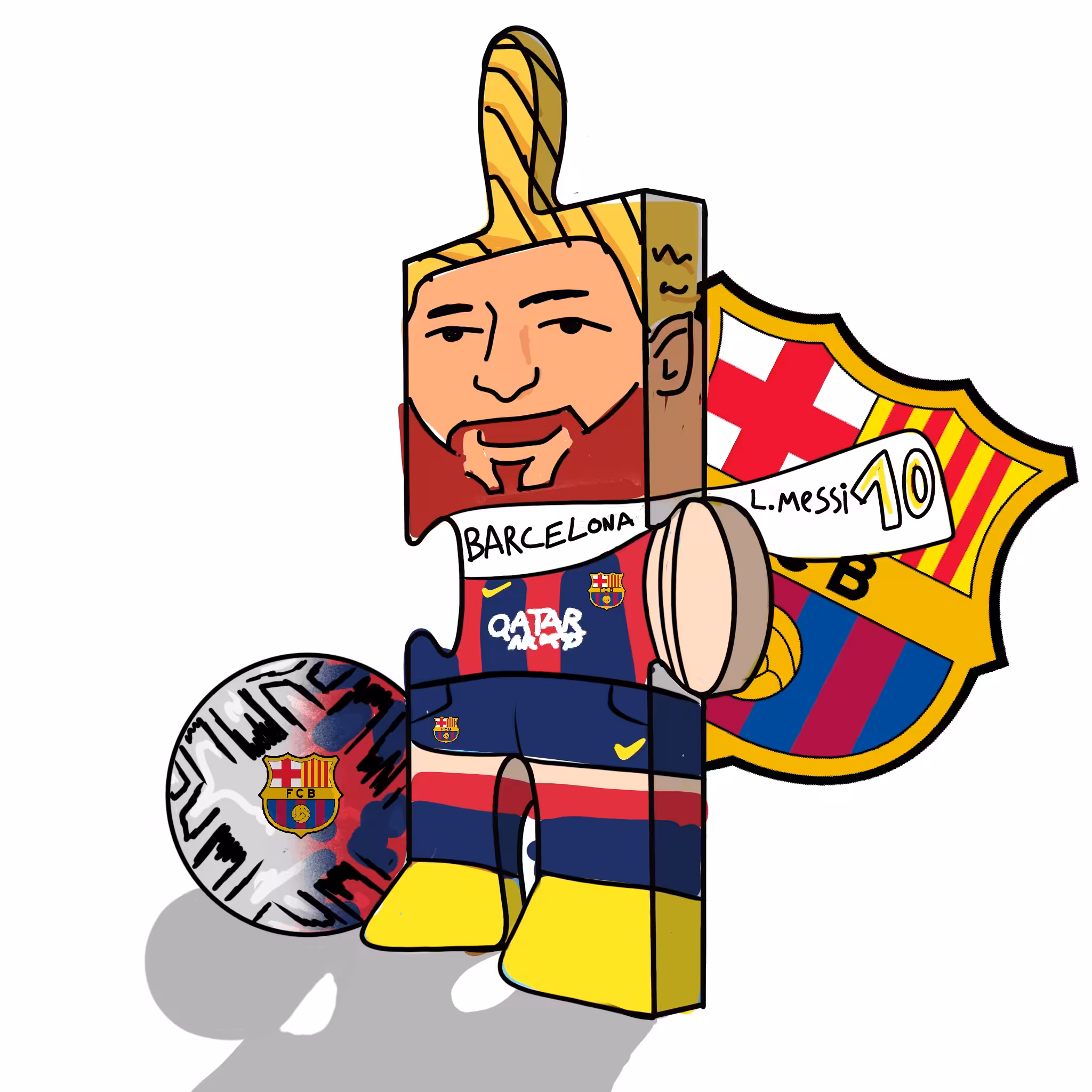 Puzzle #105 - lionel messi Leave Barcelona - unlimited design