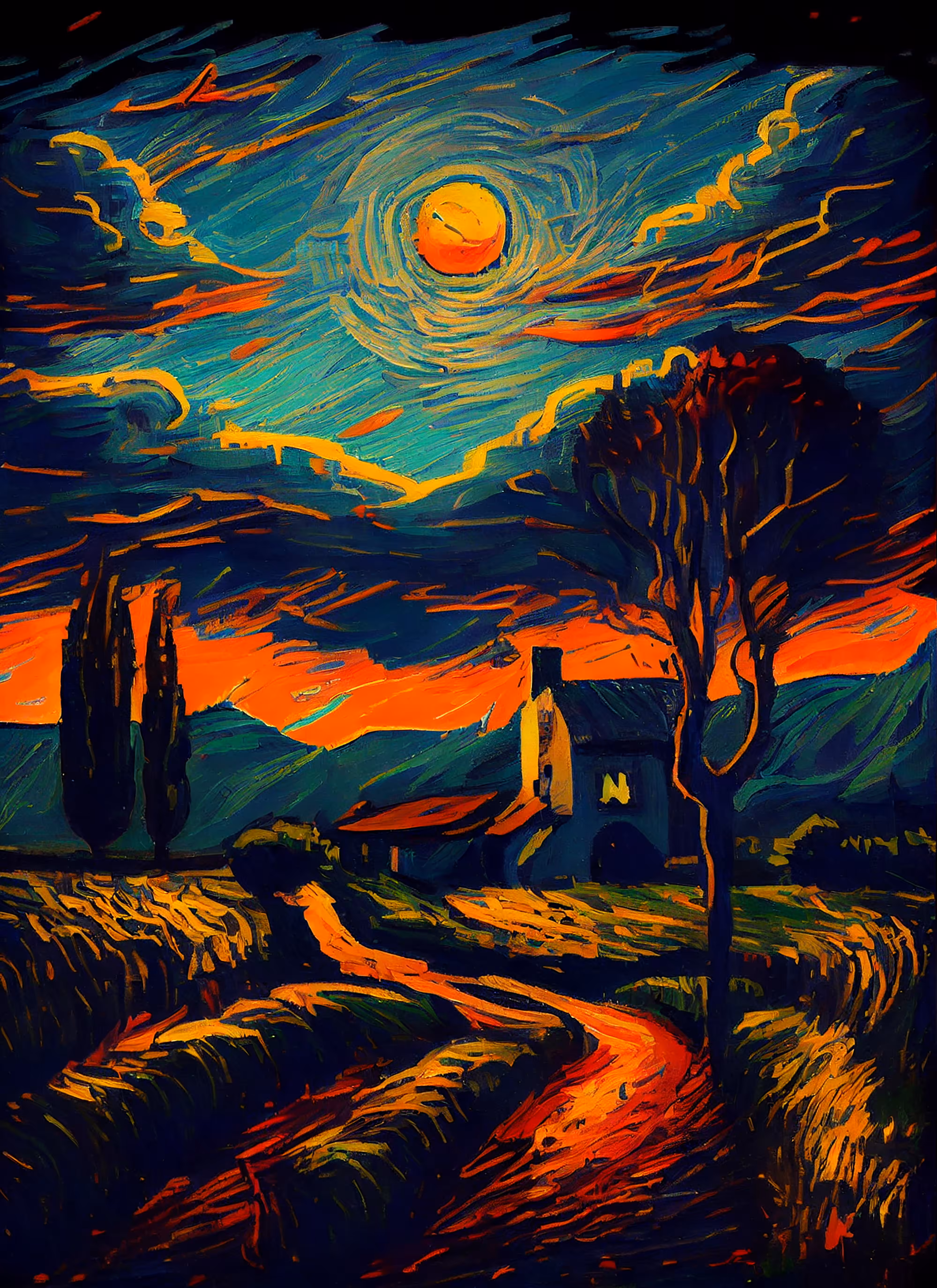 A morning in the peaceful countryside
