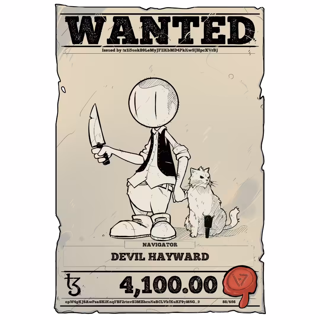 DEVIL HAYWARD | TEZOS PIRATE 88/666