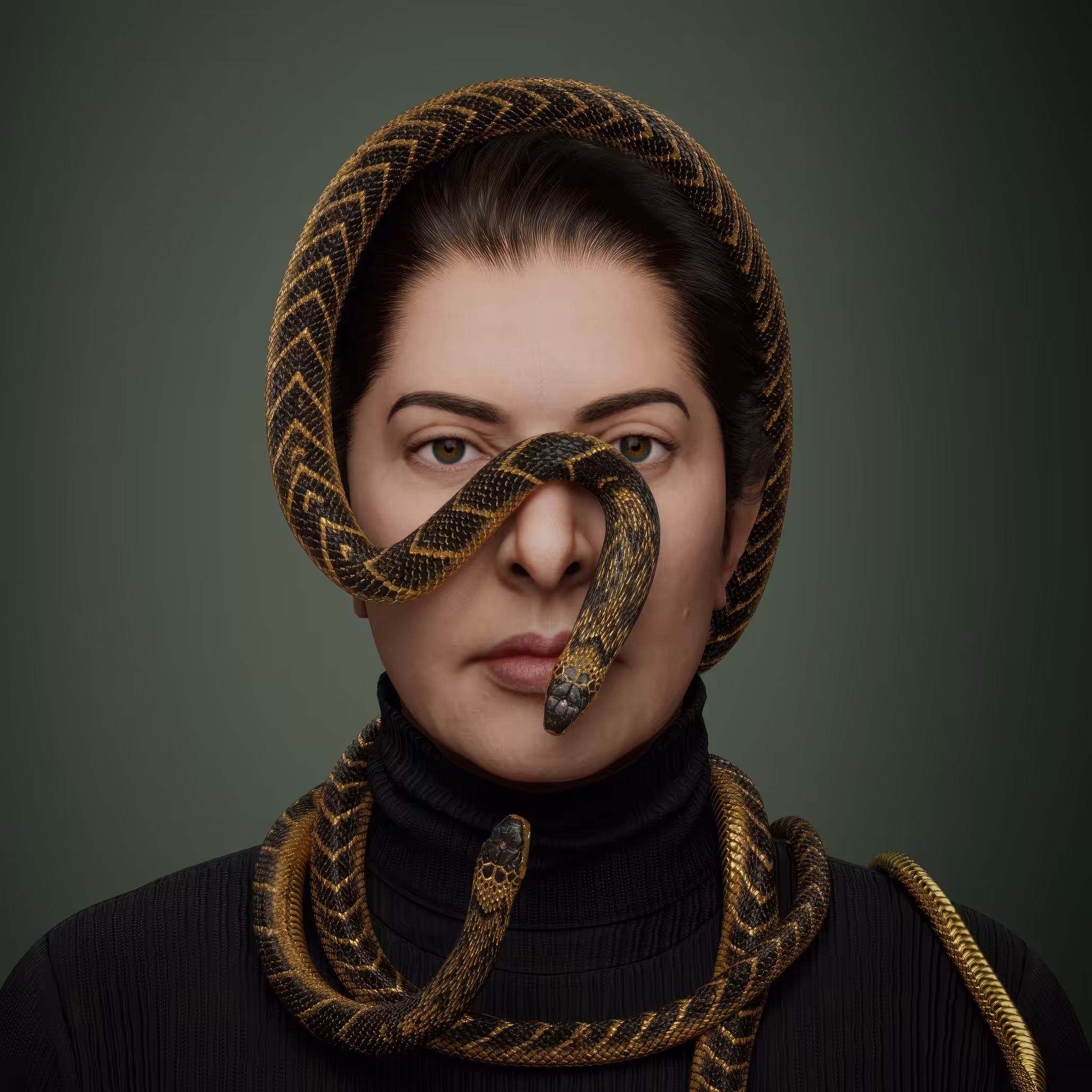 MAE Drop Art: Portrait with Snakes #160