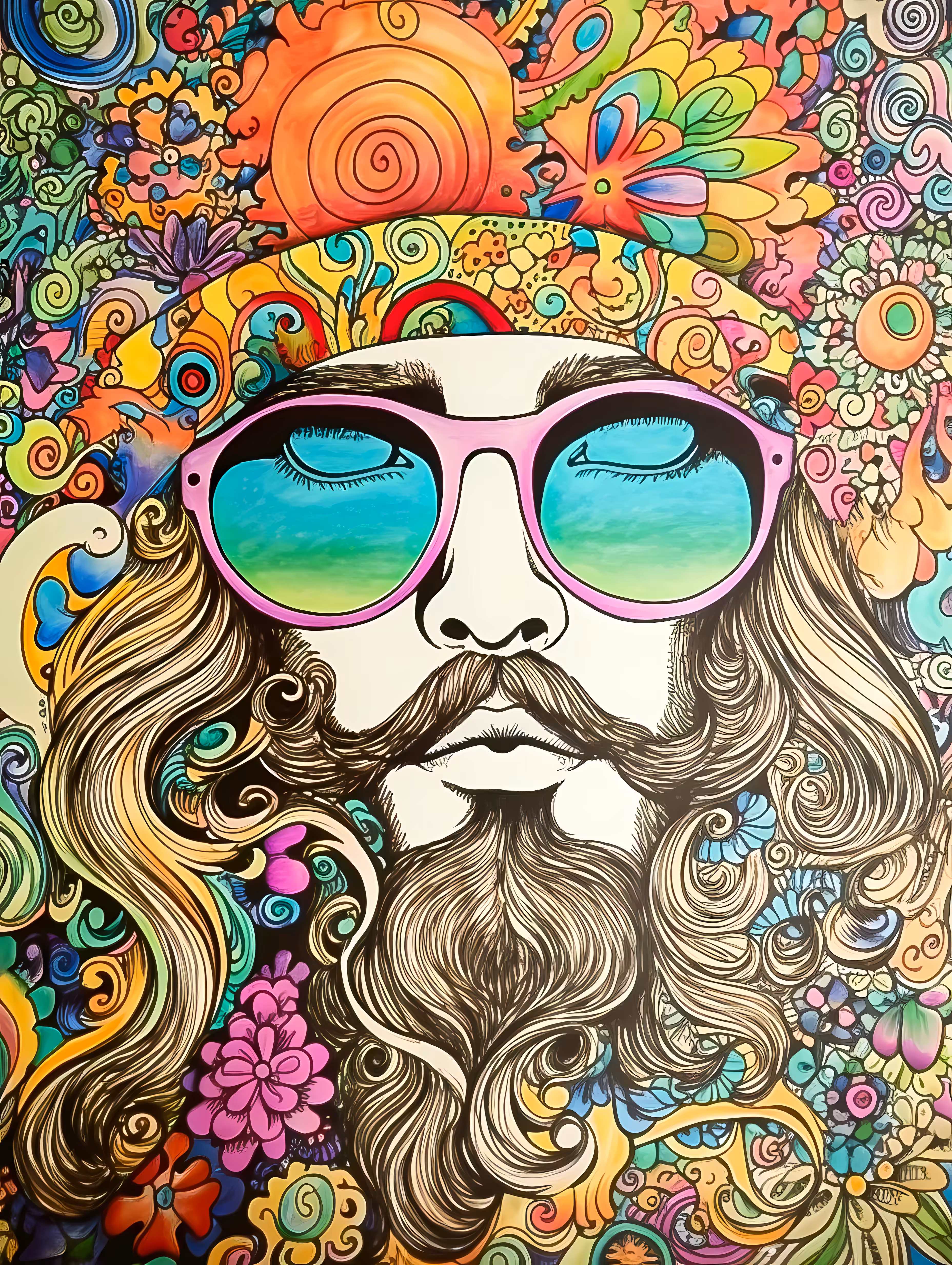 Doodle Hippies 70s #5