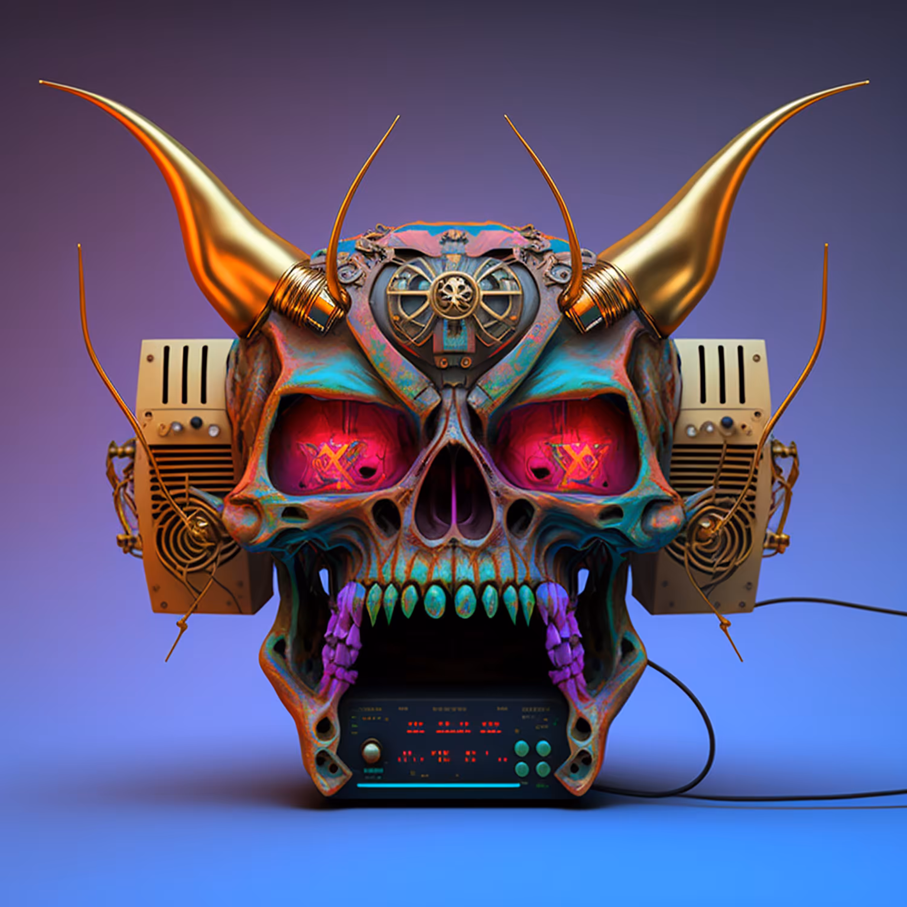 Electronic Devils Skulls