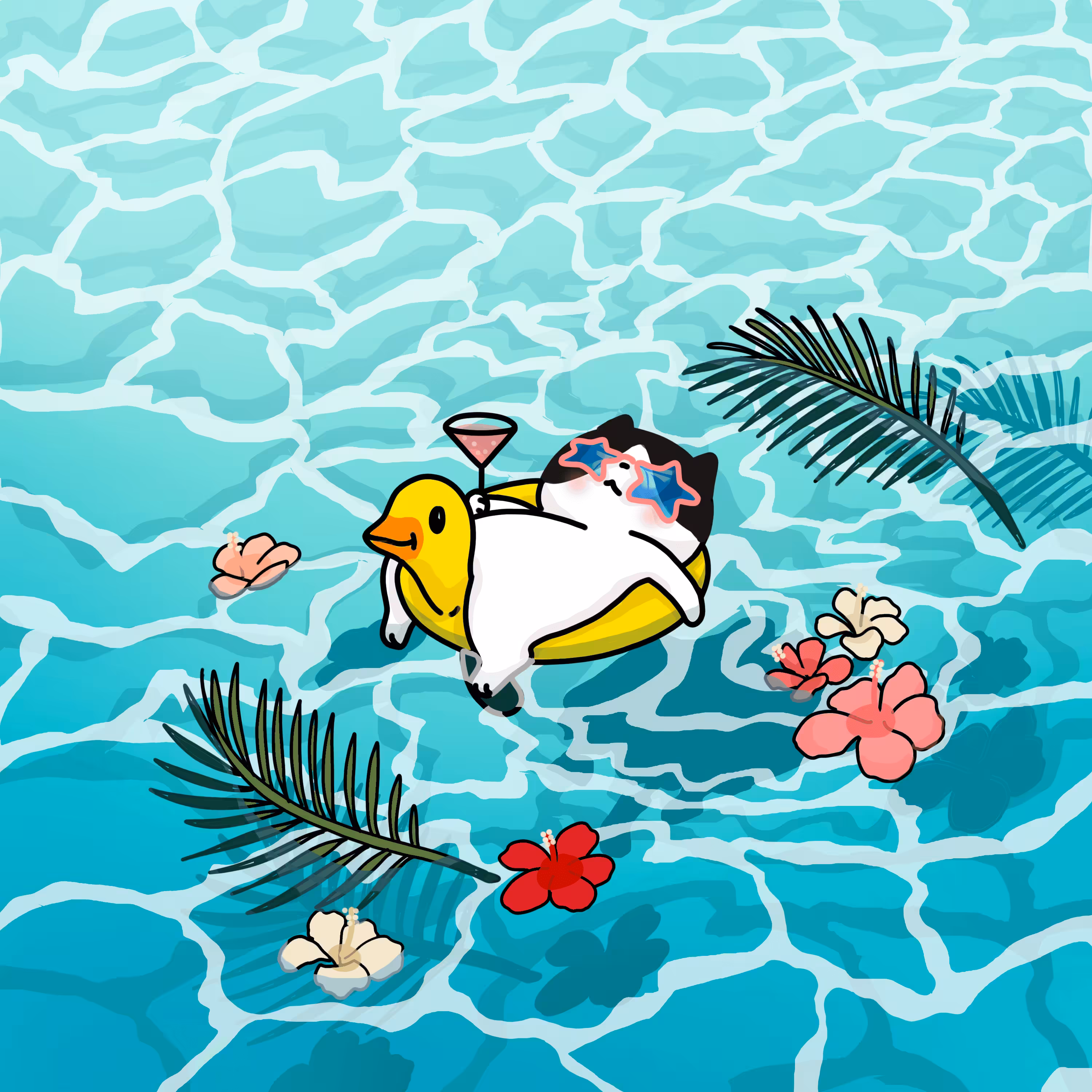 FAT CAT SUMMER VACATION ON DUCK