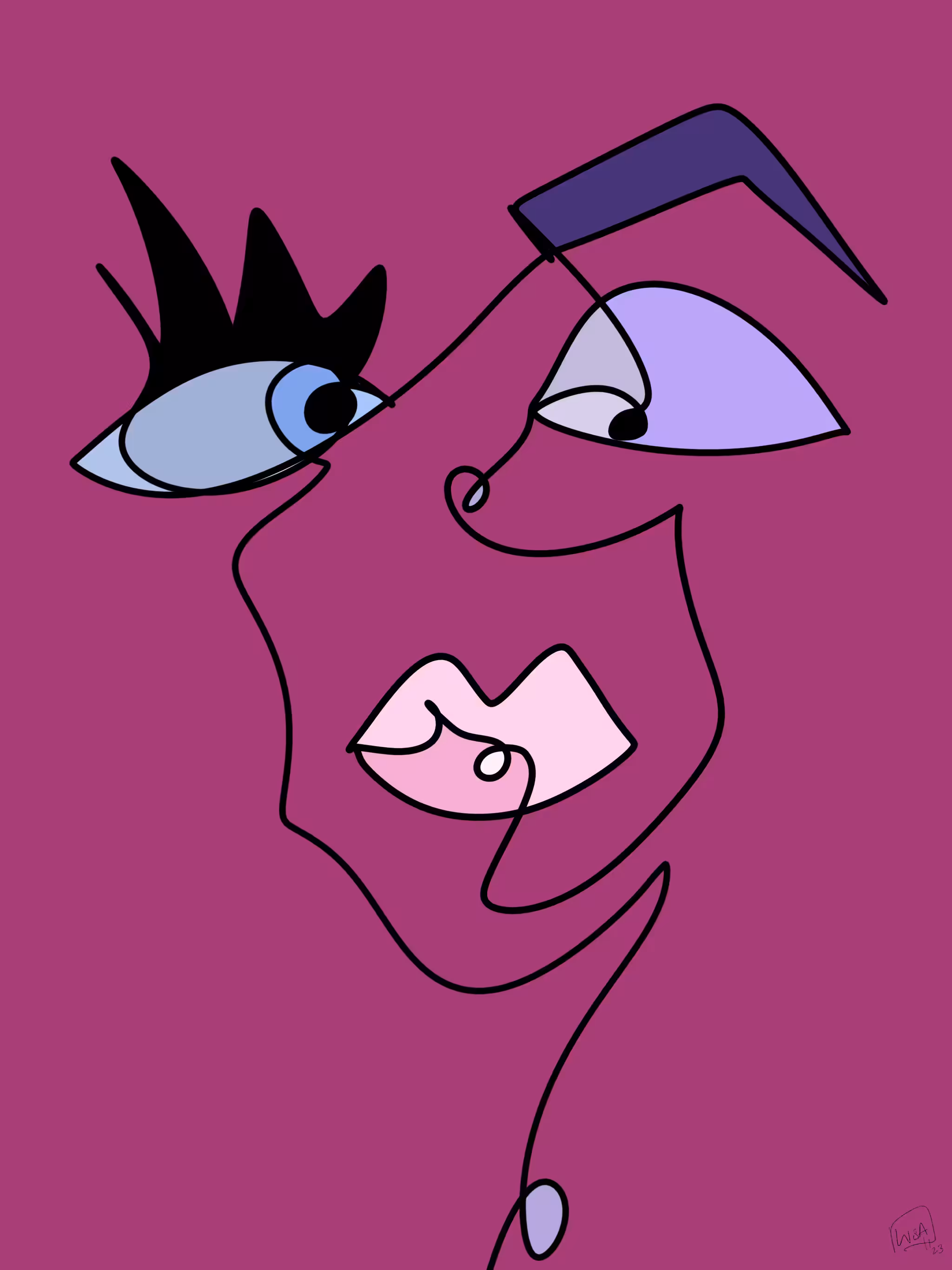 Minimalistic Face 009 - Face Of Arts