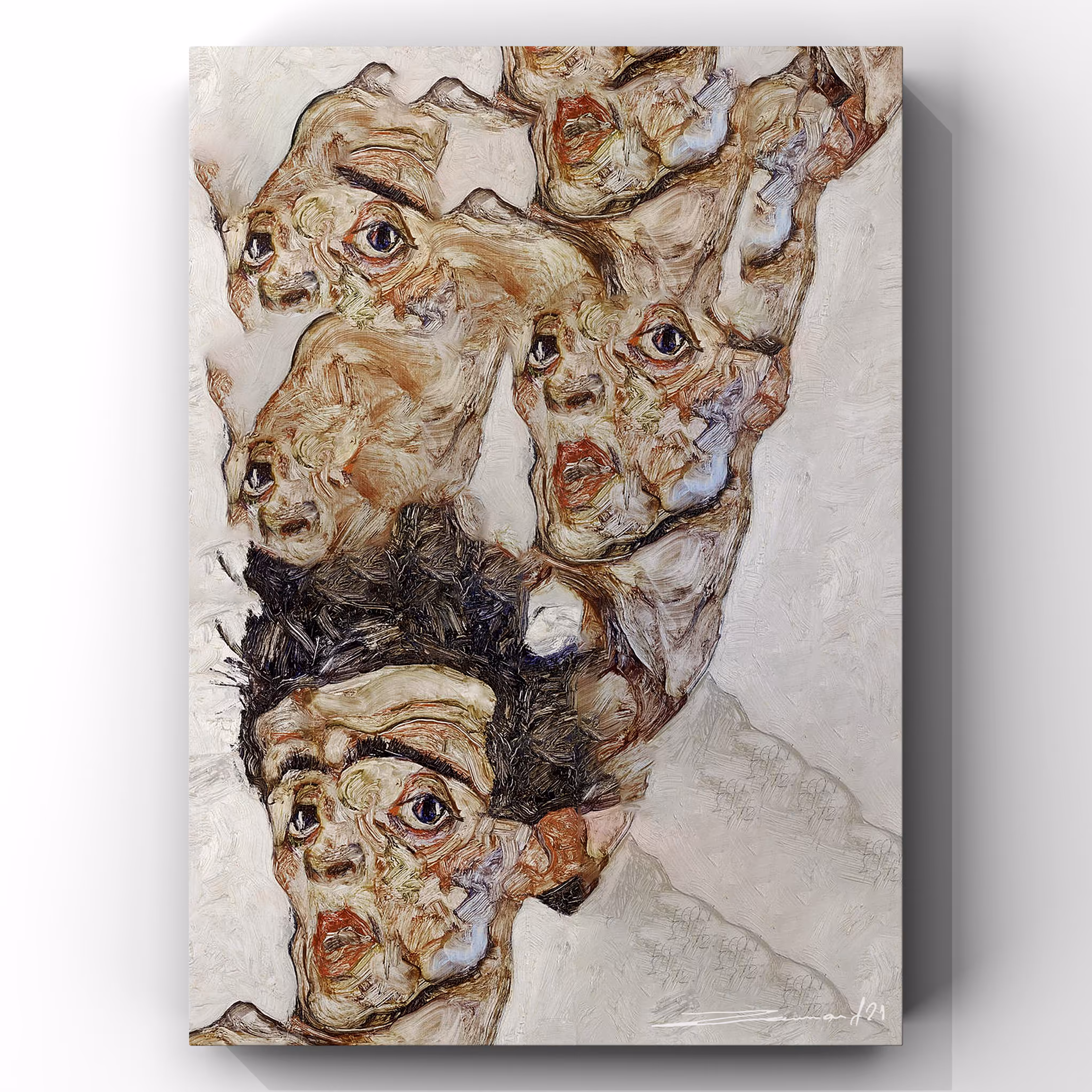 Egon Schiele's Self Portrait (1912) By Zaam