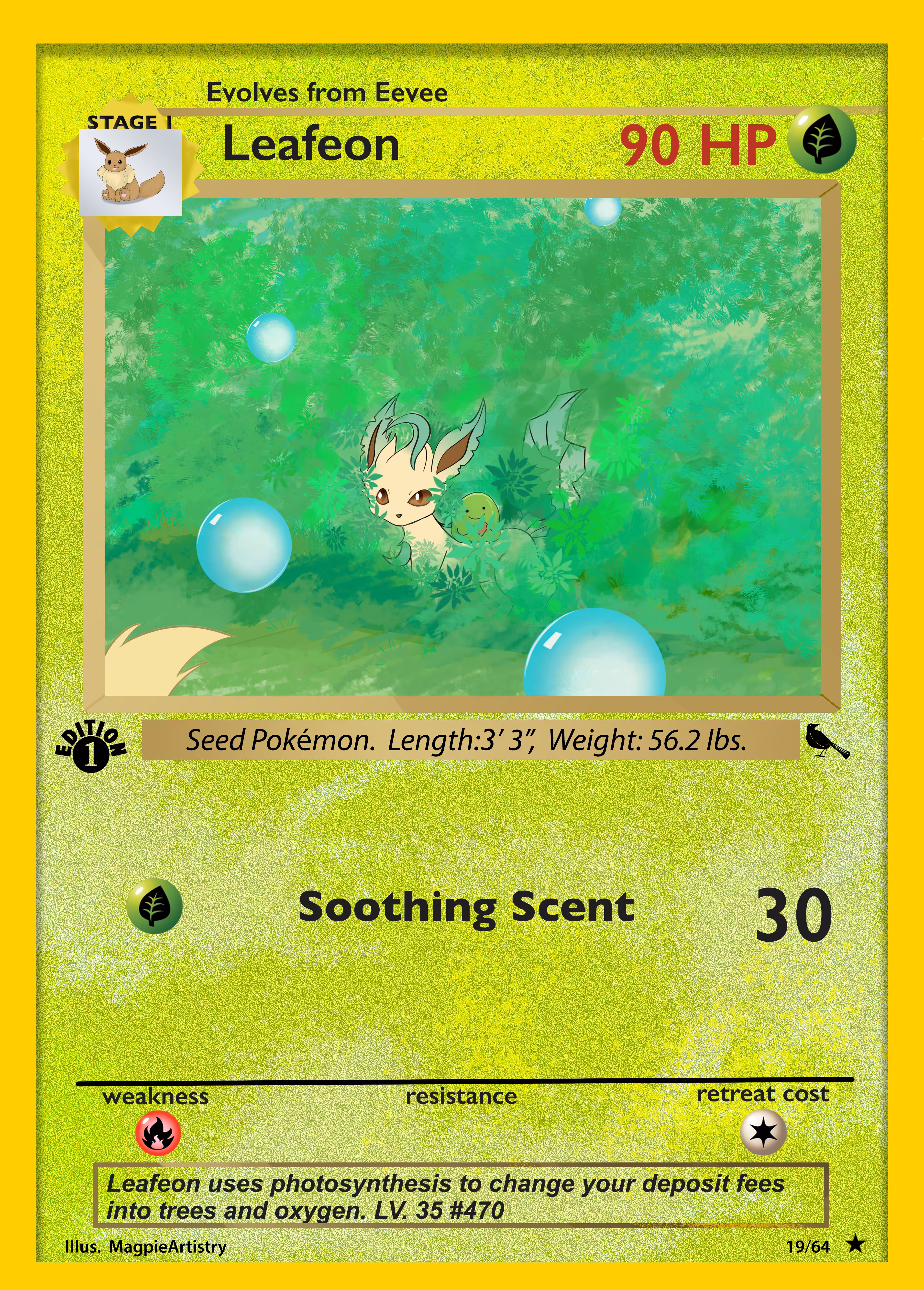1st Edition TreeDefi Leafeon --CryptoMon Series 