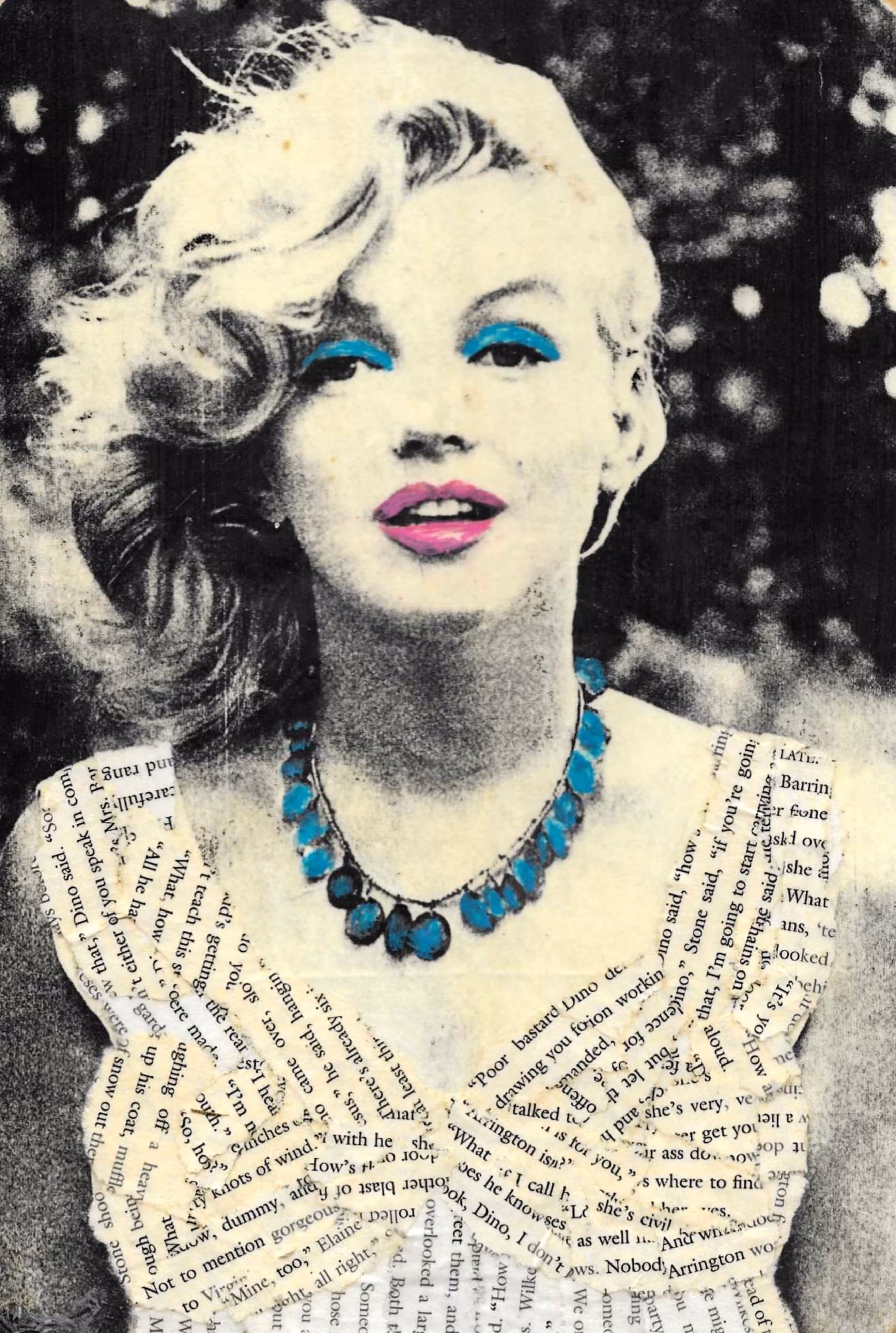 Mixed Media Art: Lipstick and Headlines