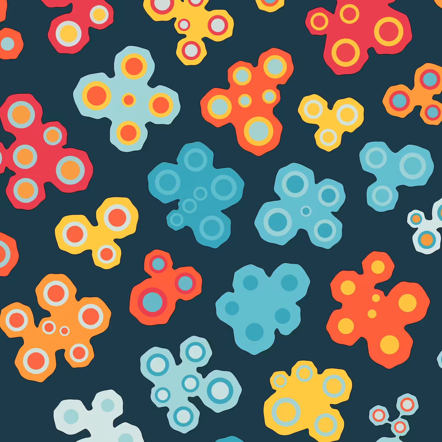 Geometric colorful shapes (Free edition) #113