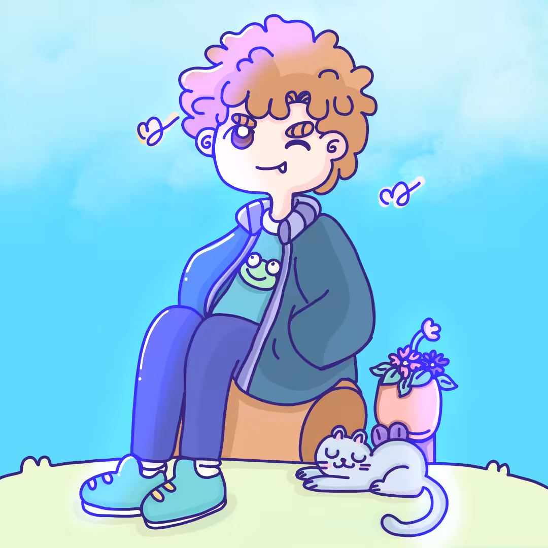Boy and cat