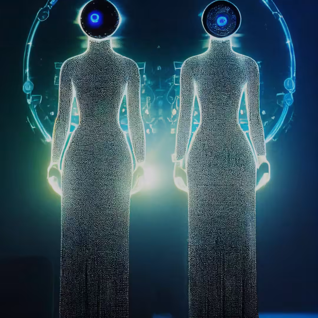 Two androids sending signal