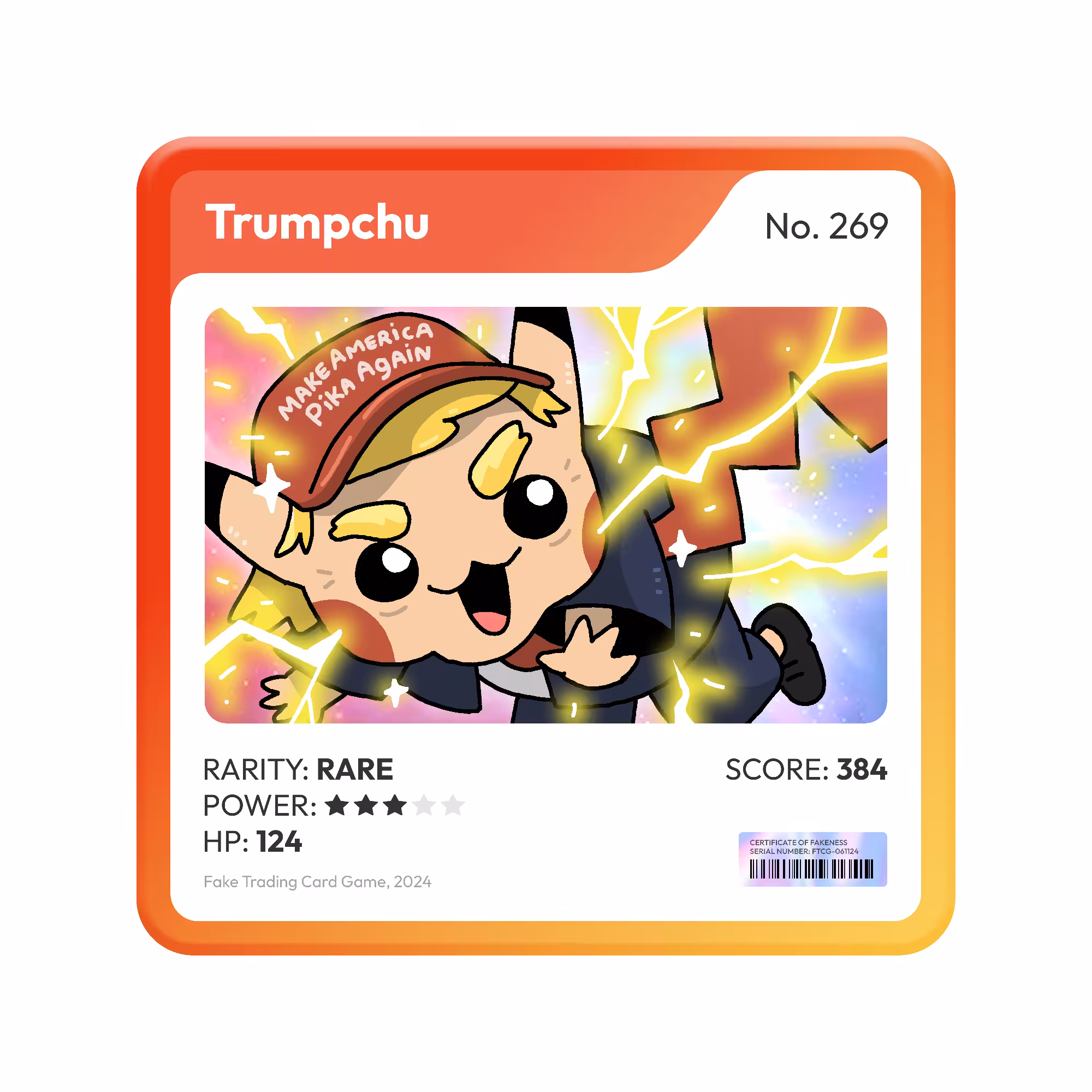 Fake Trading Card Game: Trumpchu