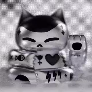 Lucky Cat Waves Silently