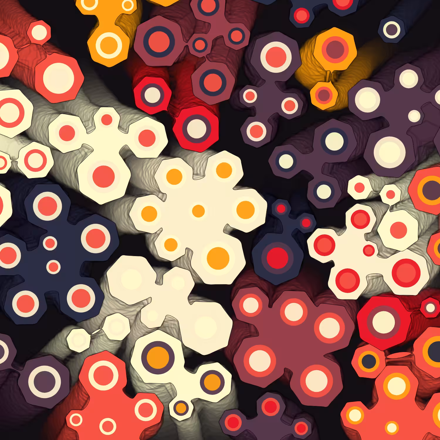 Geometric colorful shapes (Free edition) #101