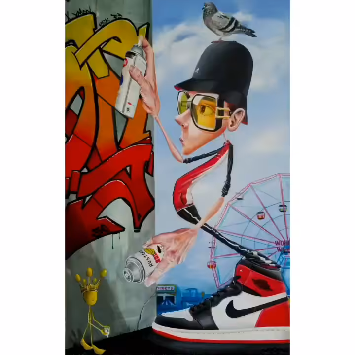 PAINTING DAY IN CONEY ISLAND