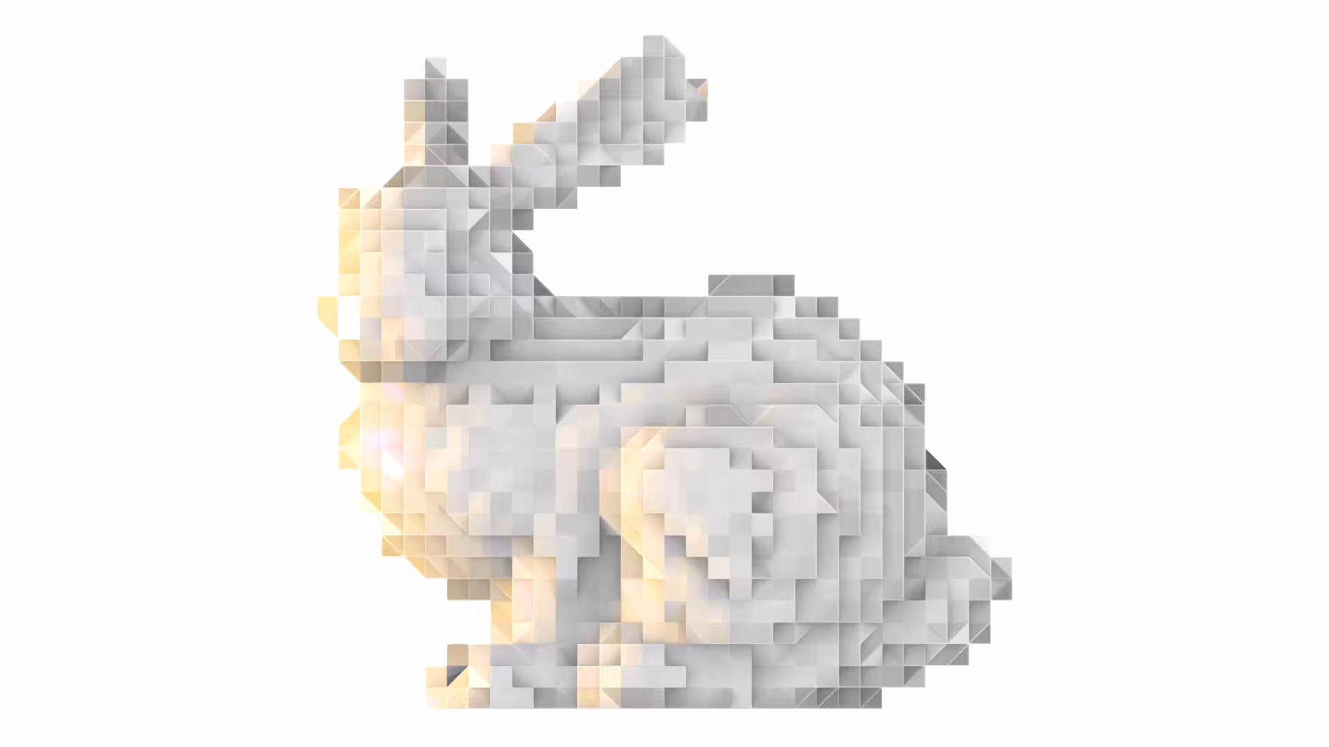 🐇 a bunny floating in precision (frame 395)