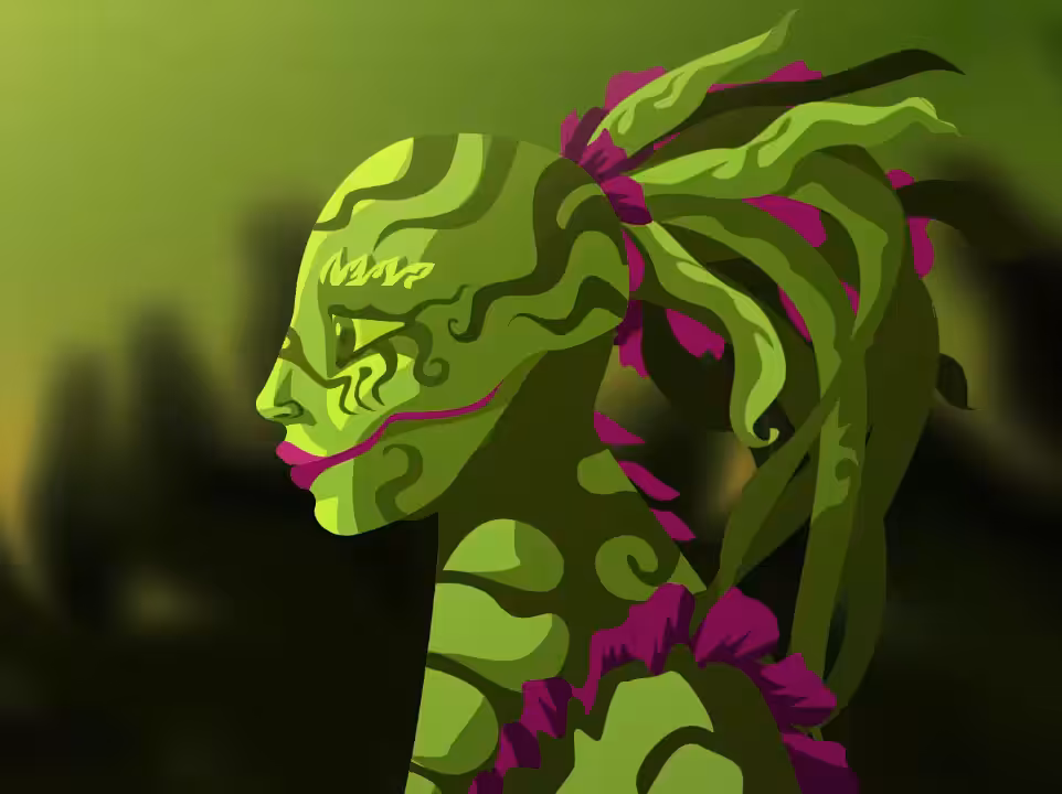 vectorArt: plantGirl