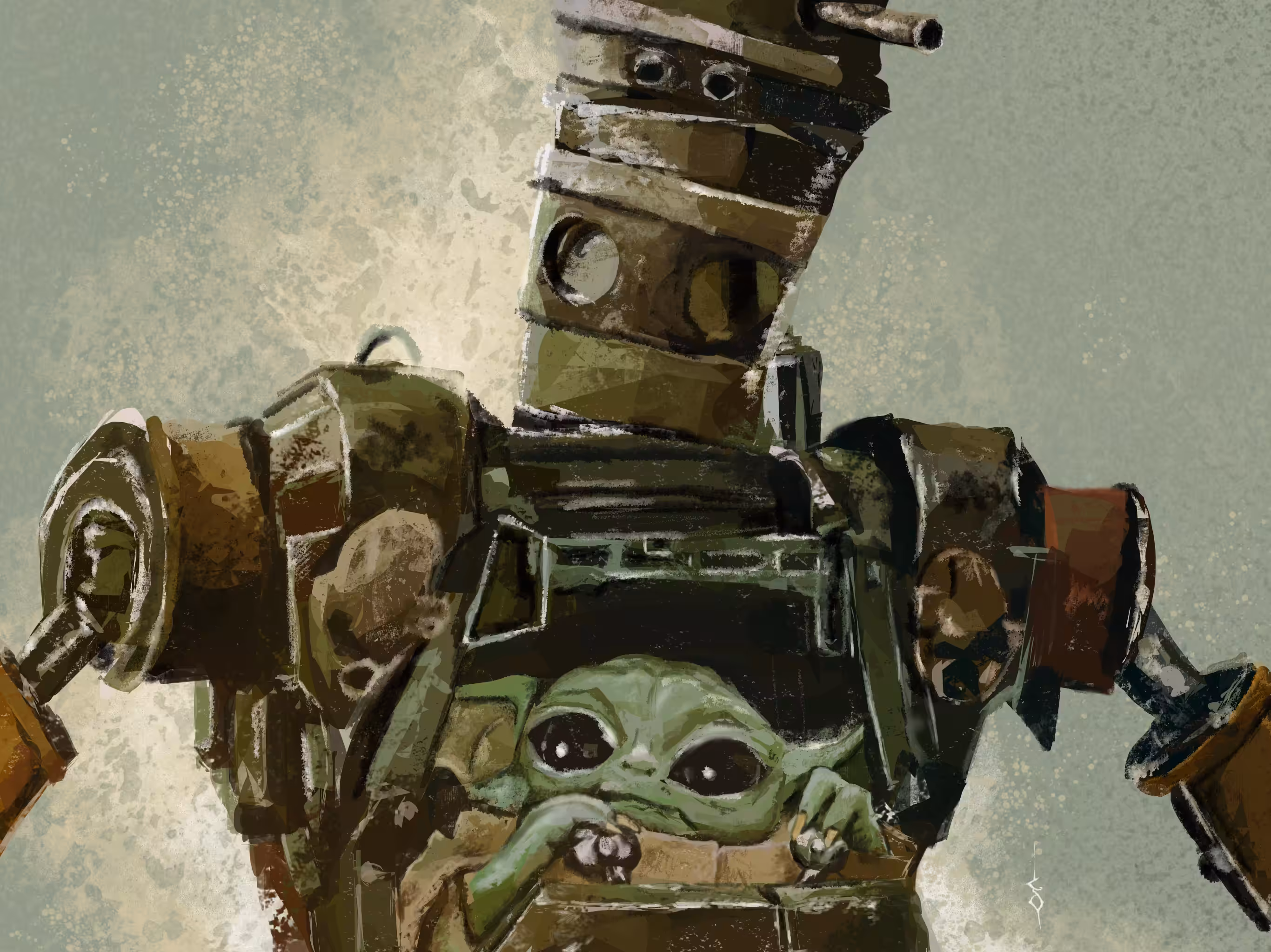 ColinsDoodles: Grogu & Droid