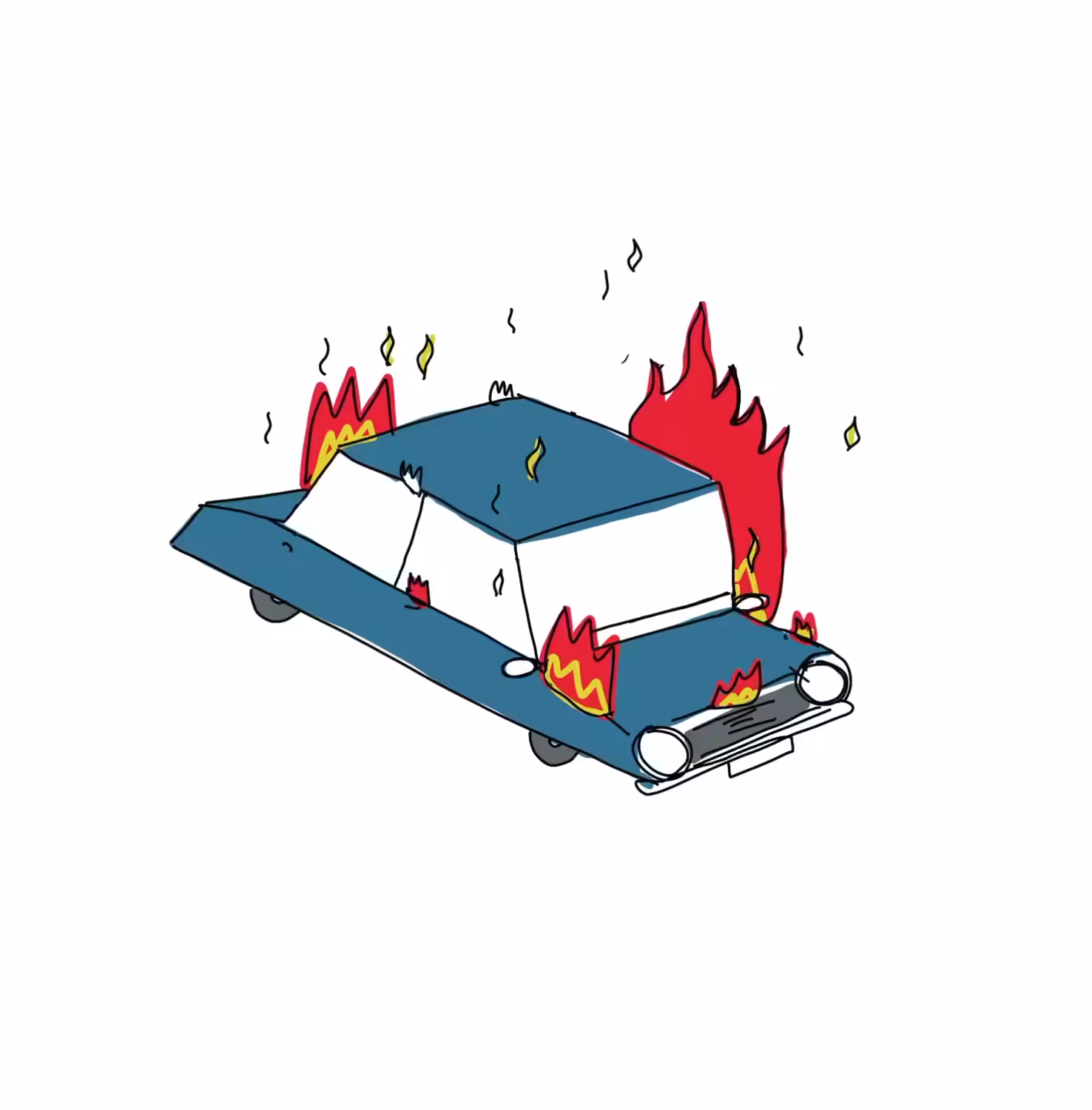 Car on fire