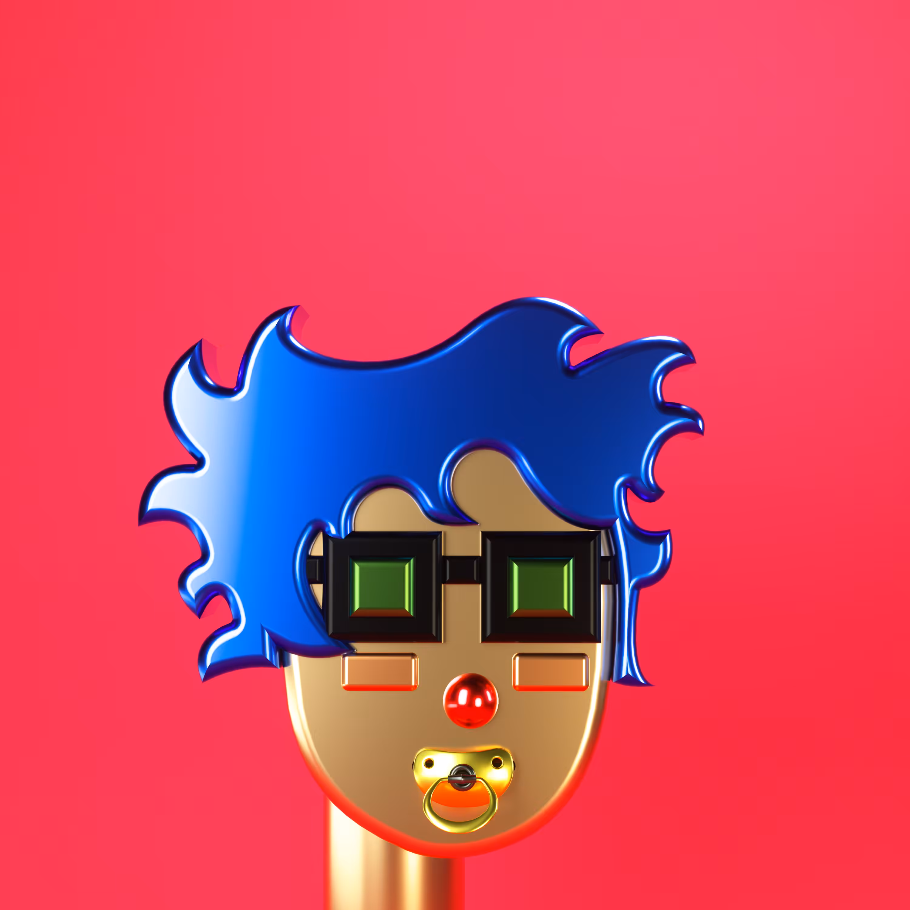 3D Chrome Punk Babies #031