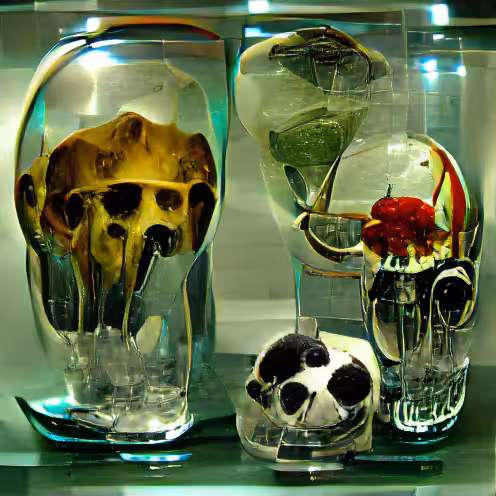 Skull in glass 07