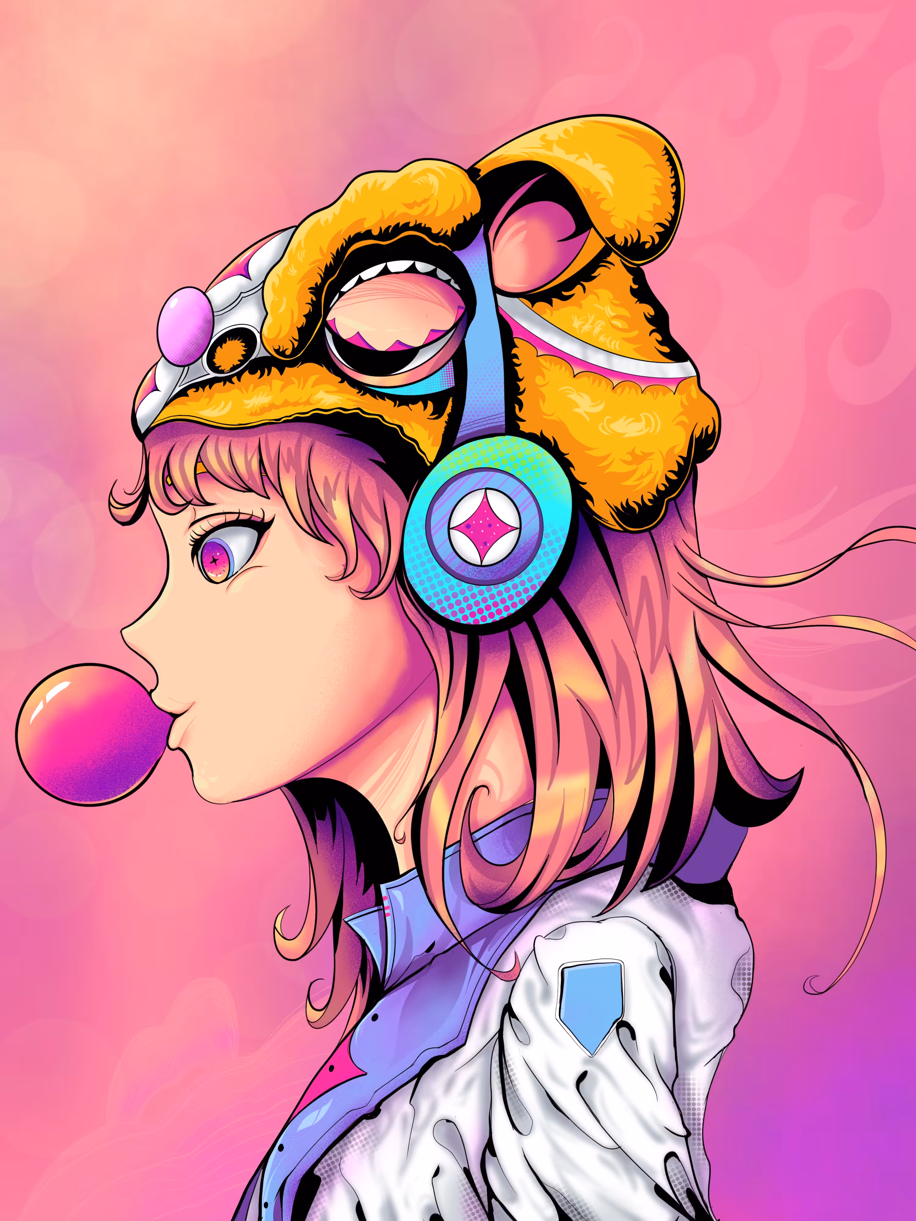 Yellow barongsai girl