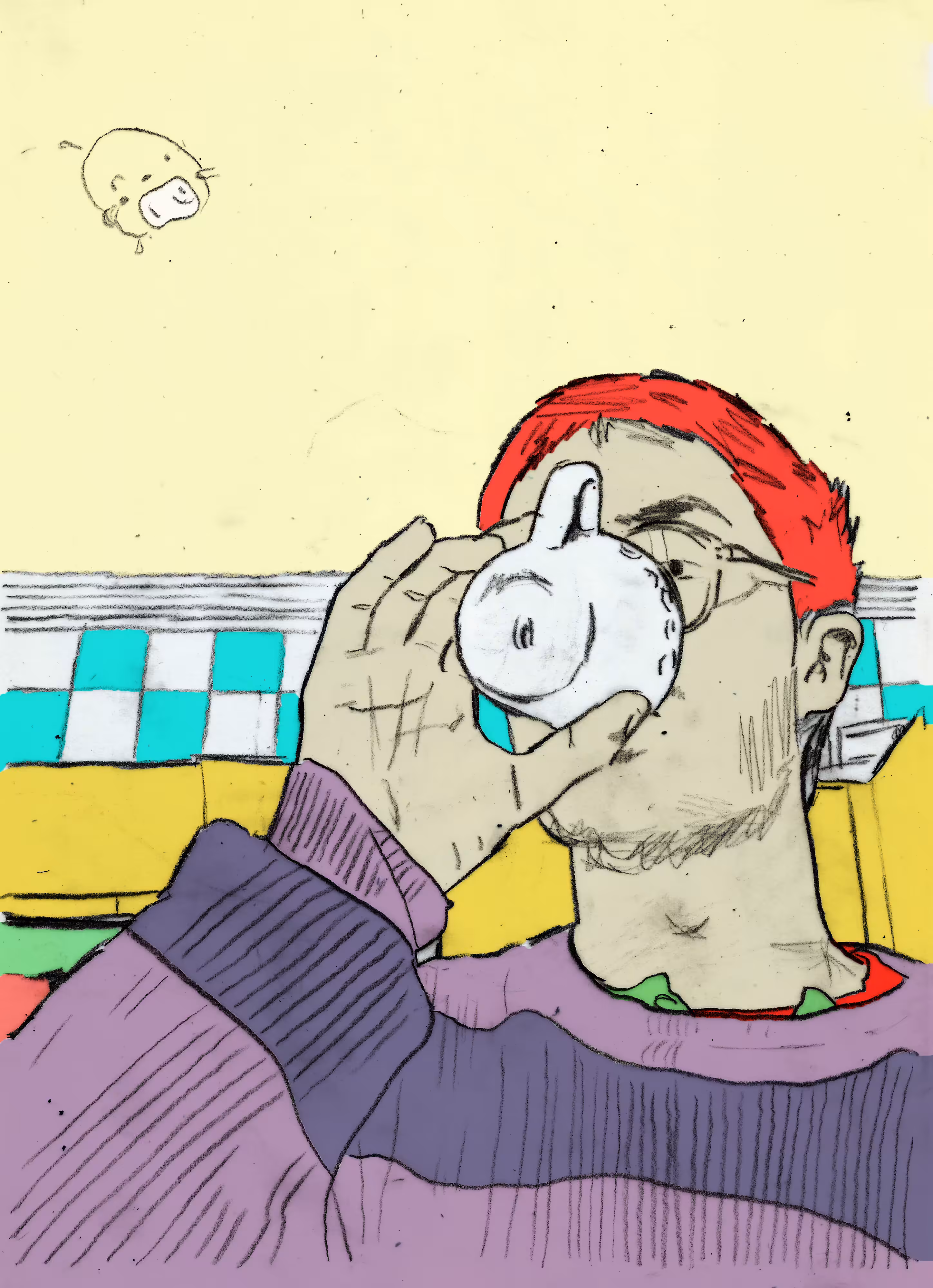 cup of coffee (red hair)