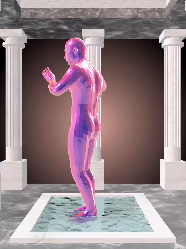 HeavenComputer: The Fragmented Robotic Magnetic Magenta Man #7342