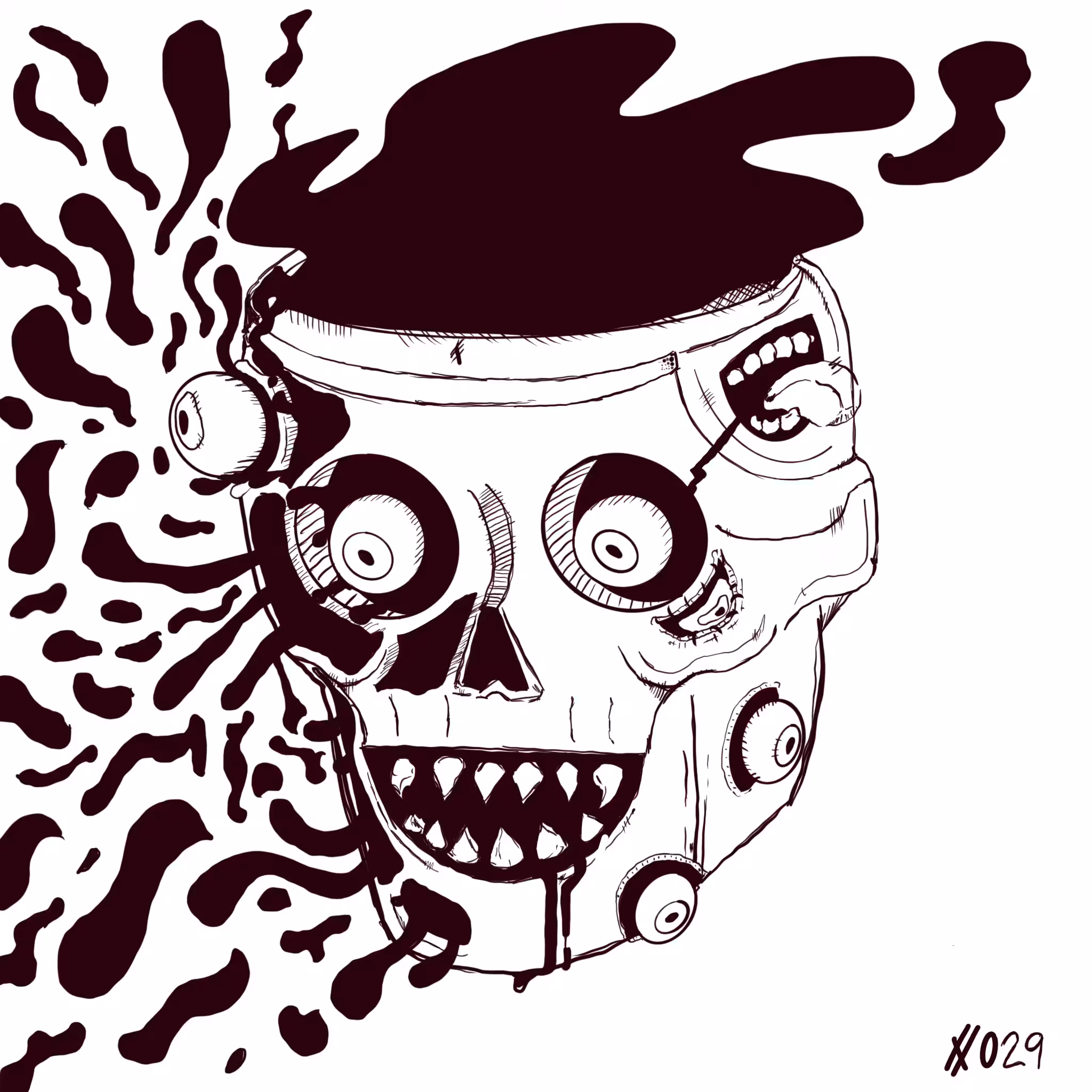 Crypto Skull #29 :Ink skull